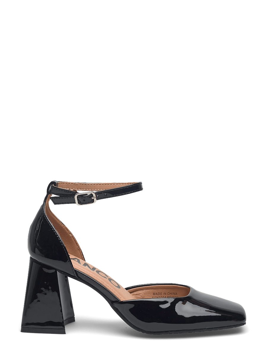 Bianco - BIAJOYCE D'orsay Pump Faux Leather - augstpapēžu sandales ar atvērtu papēdi - black patent - 1