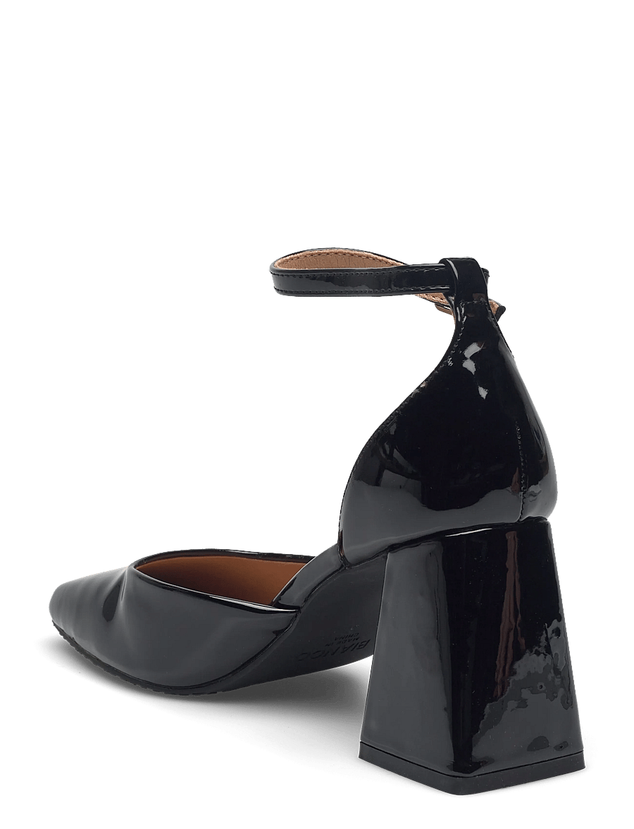Bianco - BIAJOYCE D'orsay Pump Faux Leather - augstpapēžu sandales ar atvērtu papēdi - black patent - 2