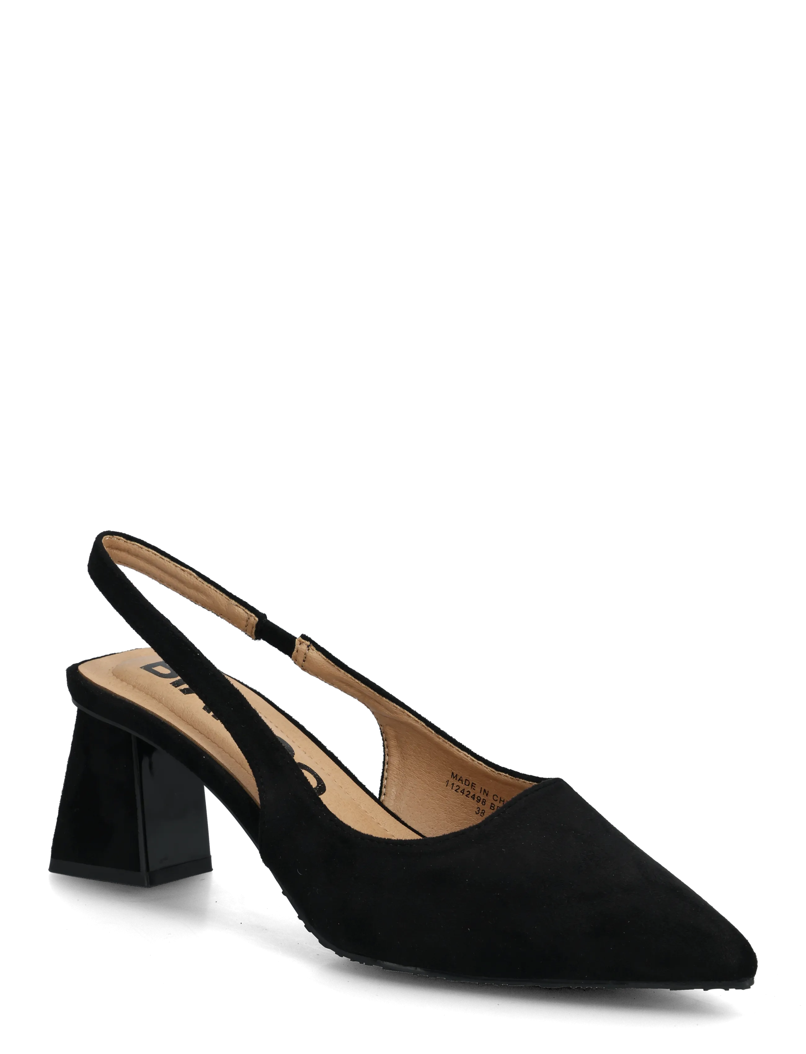 Bianco BIAMARALYN Slingback Faux Suede - Slingbacks mit Absatz - BLACK / black