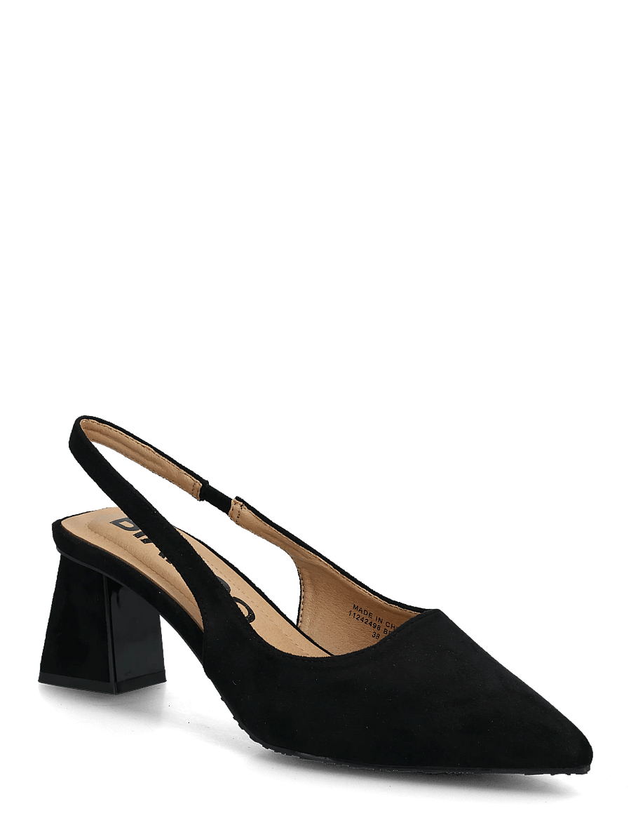 Bianco - BIAMARALYN Slingback Faux Suede - slingbacks mit absatz - black - 0