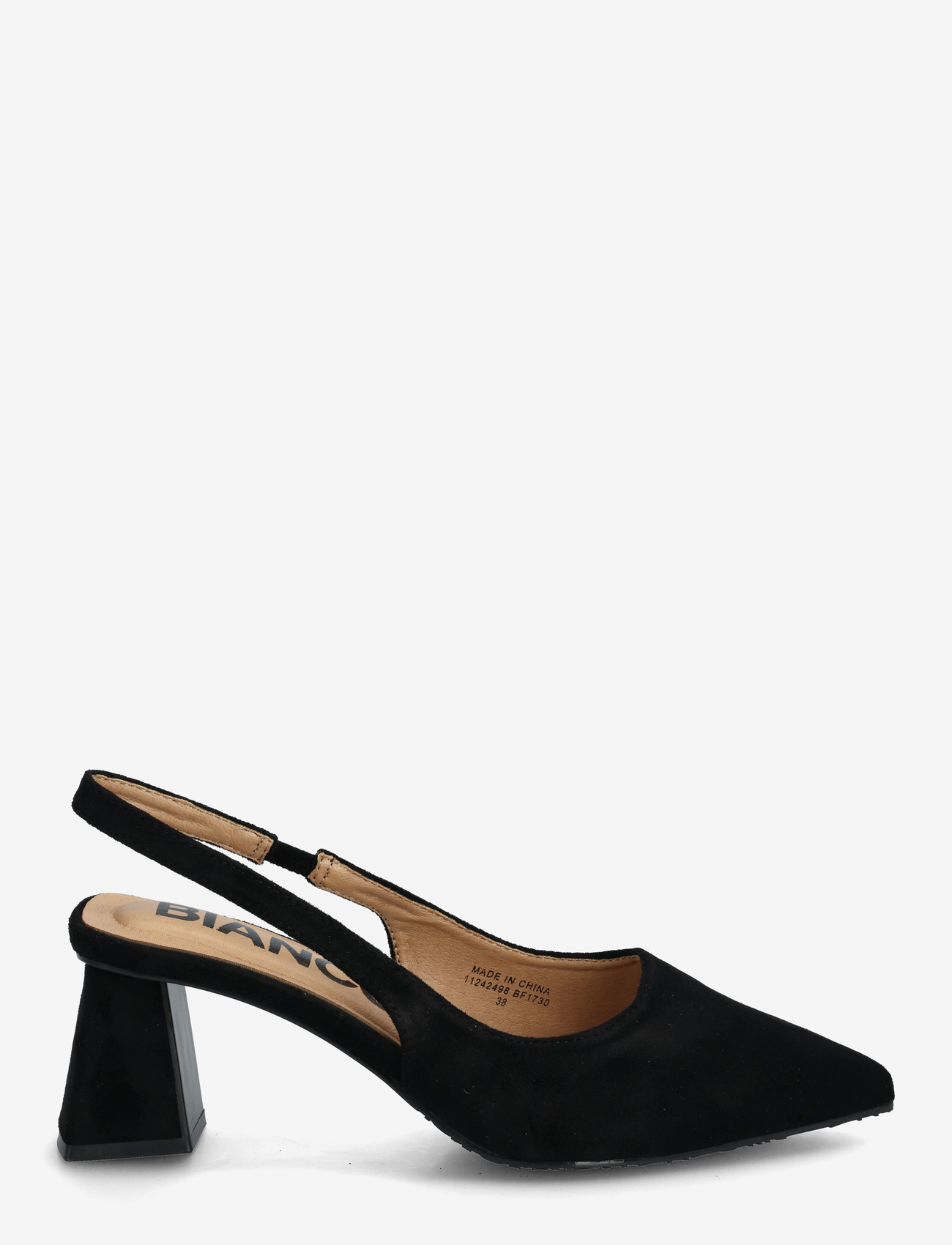Bianco - BIAMARALYN Slingback Faux Suede - slingbacks med hæle - black - 1