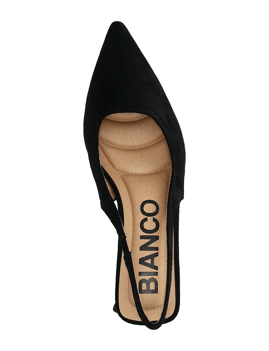 Bianco - BIAMARALYN Slingback Faux Suede - slingbacks mit absatz - black - 3