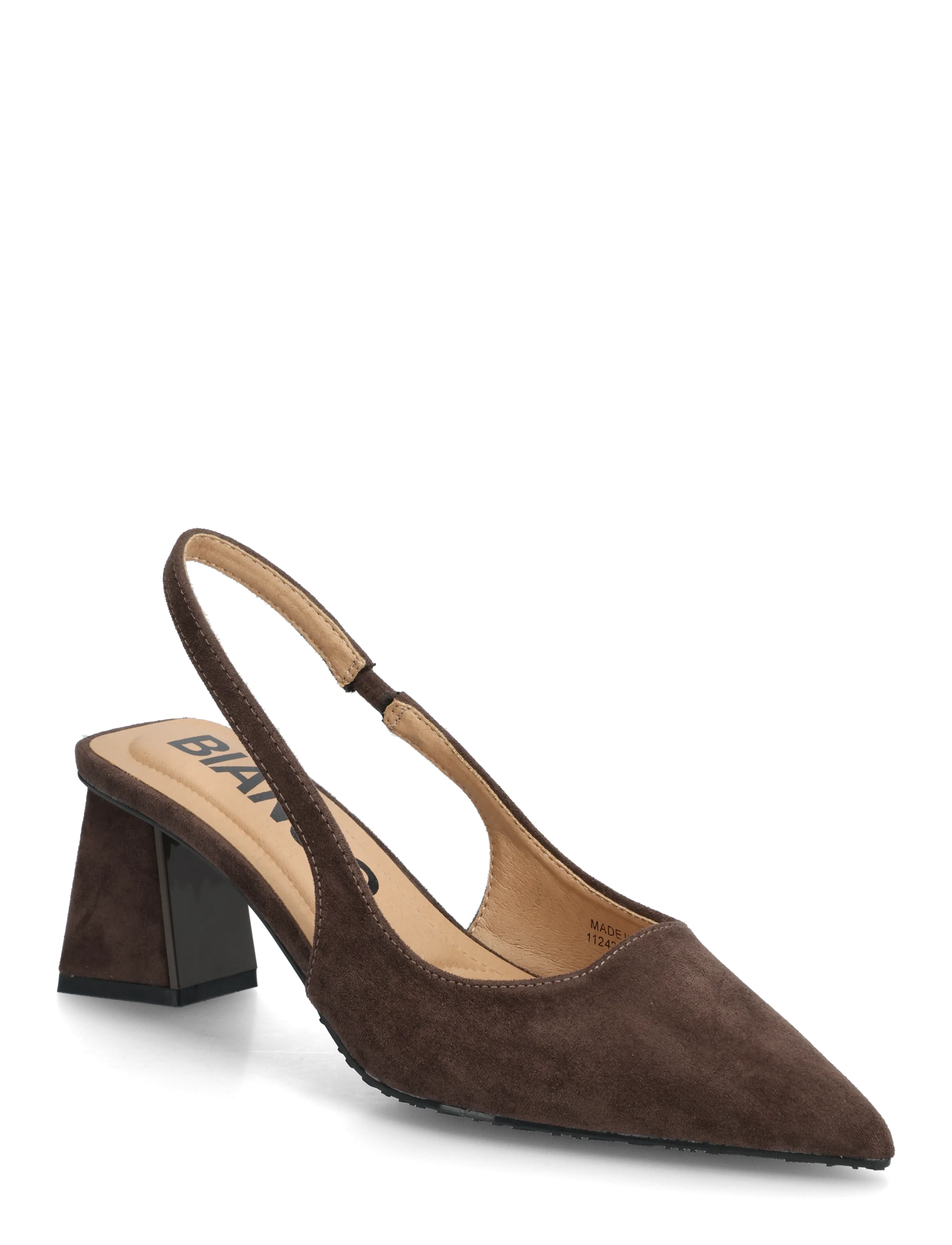 Bianco BIAMARALYN Slingback Faux Suede - Jalanõud - DARK BROWN / brown