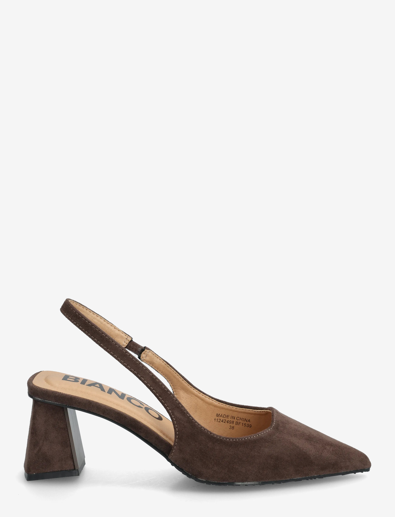 Bianco - BIAMARALYN Slingback Faux Suede - dark brown - 1