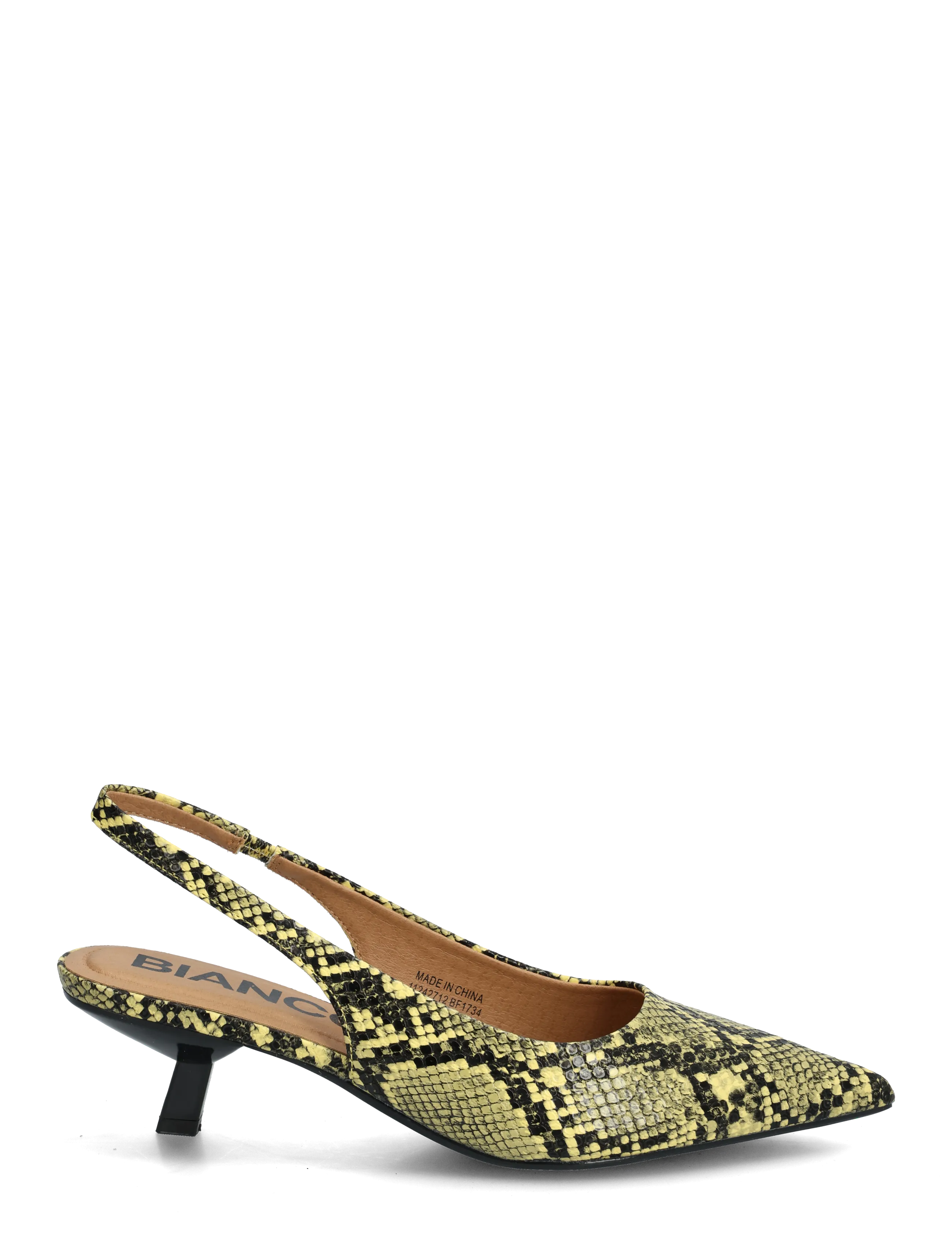 Biakristin Kitten Heel Slingback Faux Leather 2