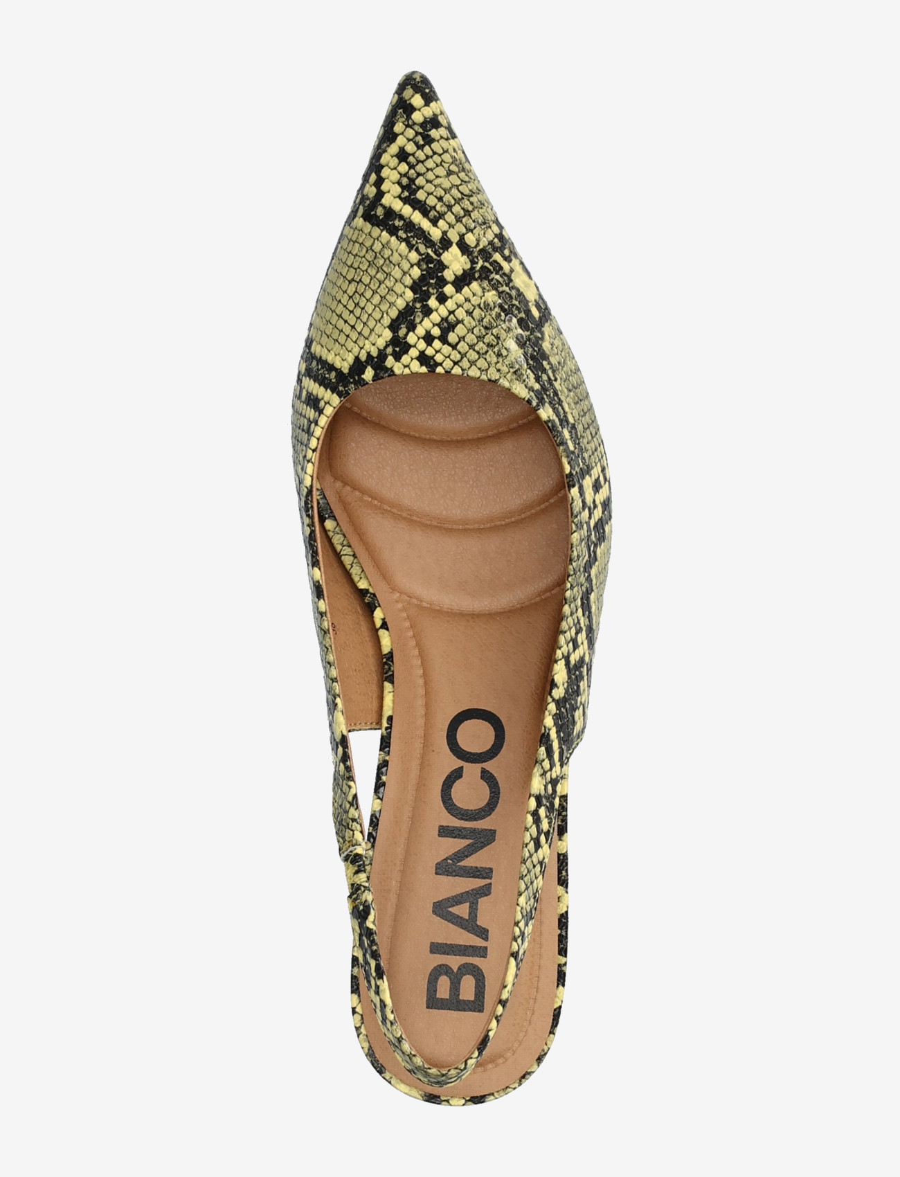 Bianco - BIAKRISTIN Kitten Heel Slingback Faux Leather - slingbacks med hæle - yellow snake - 3
