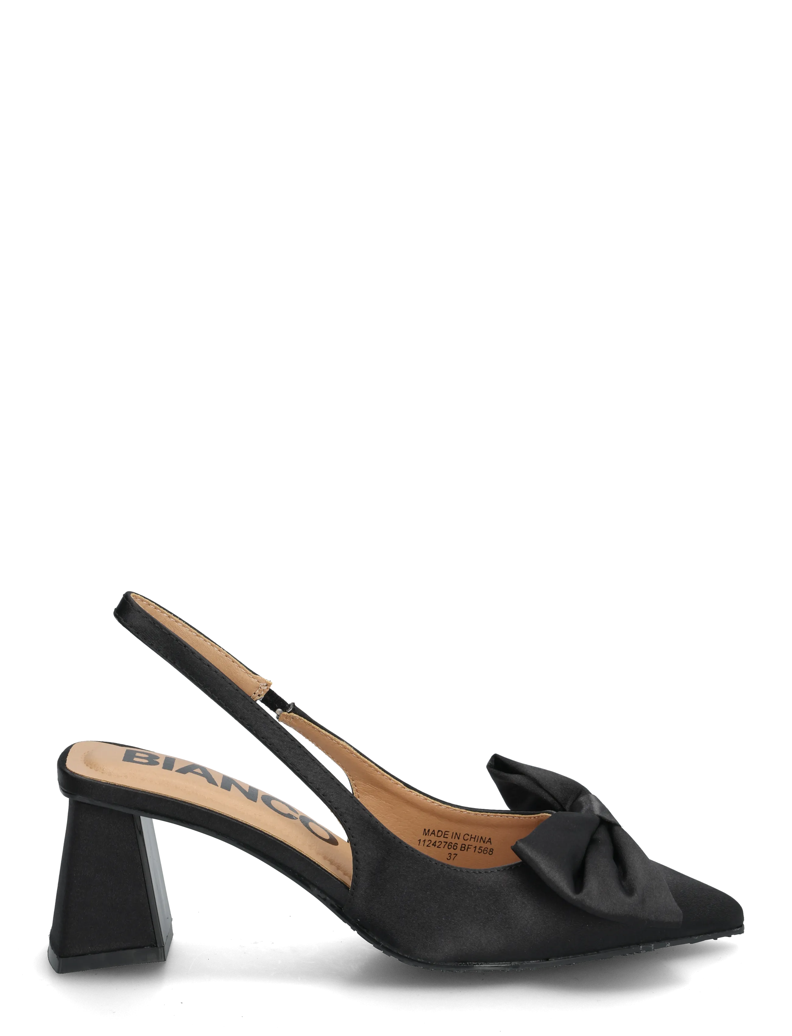 Bianco - BIAMARALYN Slingback Bow Satin - black - 1