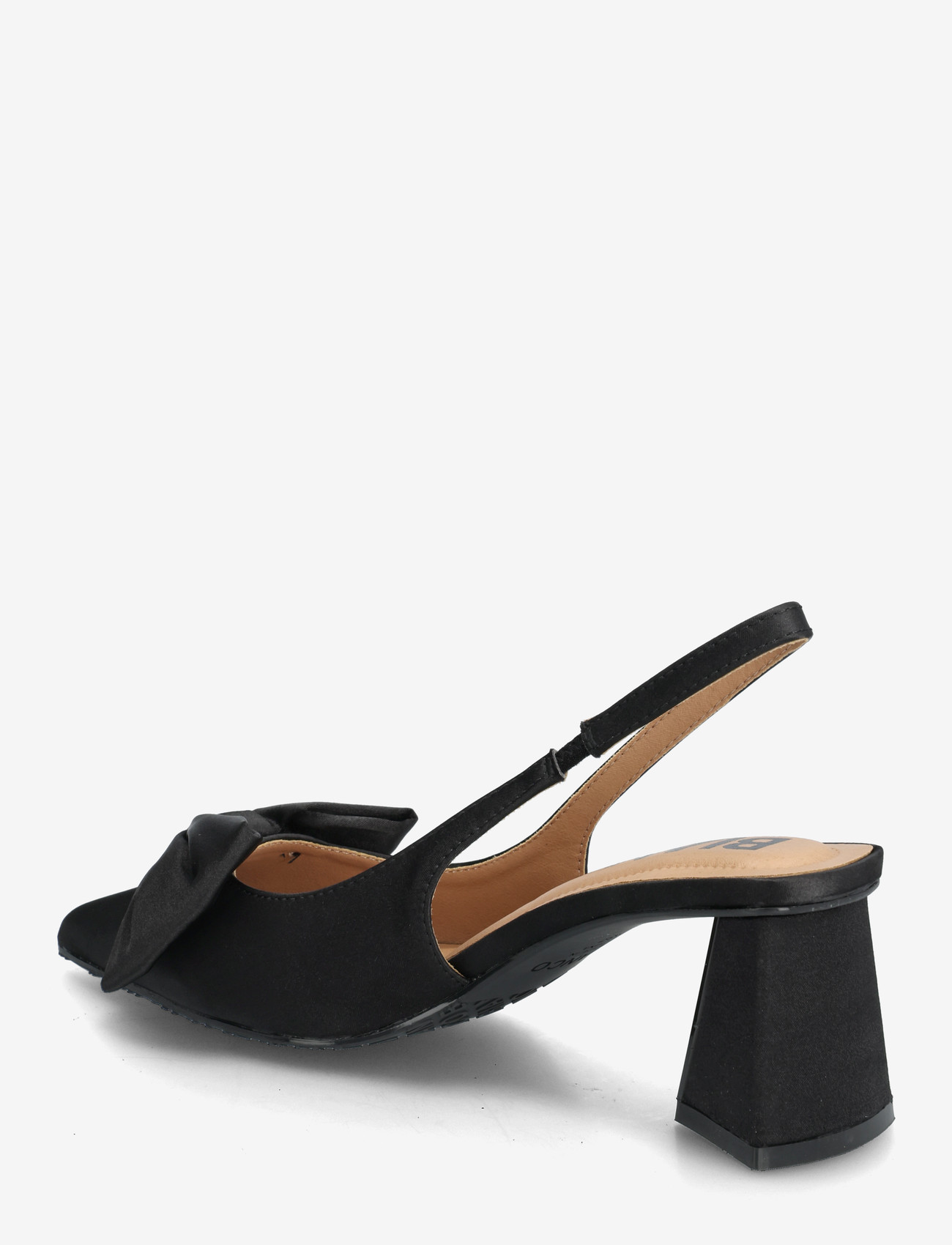 Bianco - BIAMARALYN Slingback Bow Satin - heeled slingbacks - black - 2