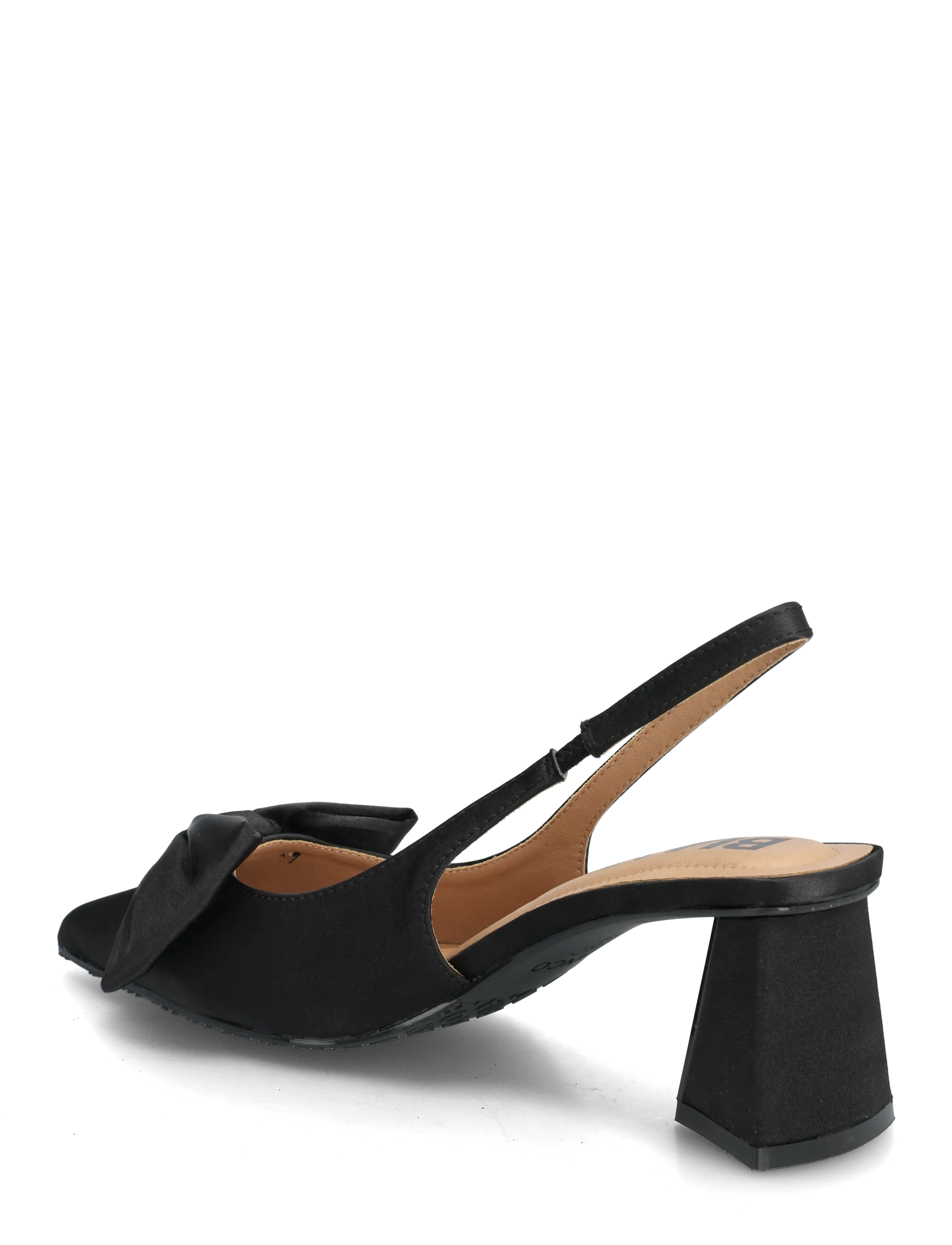 Bianco - BIAMARALYN Slingback Bow Satin - black - 2