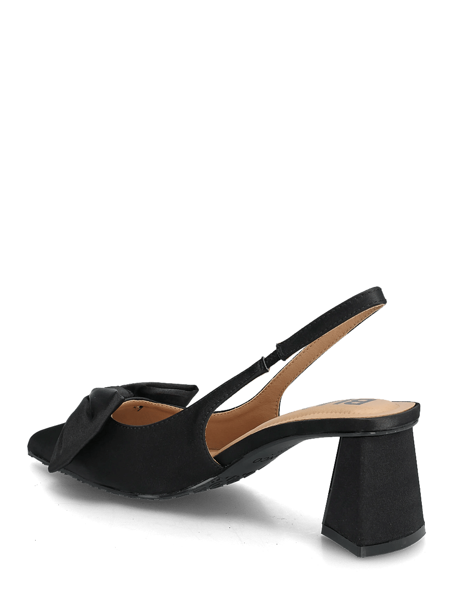 Bianco - BIAMARALYN Slingback Bow Satin - slingbacks mit absatz - black - 2