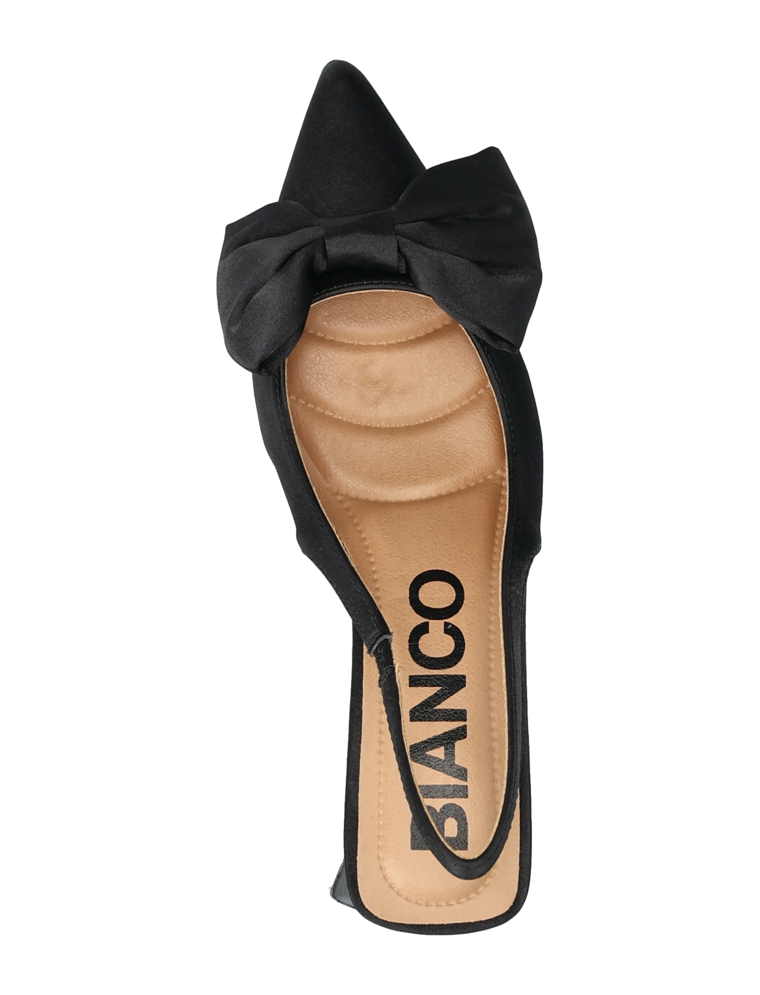 Bianco - BIAMARALYN Slingback Bow Satin - black - 3