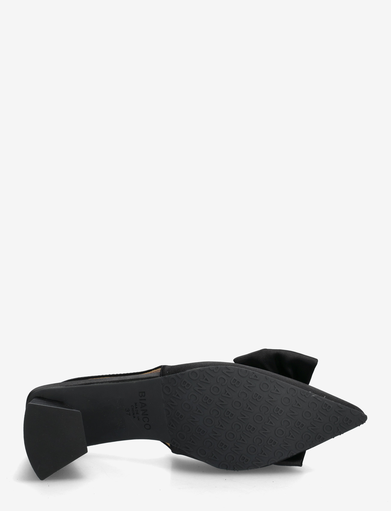 Bianco - BIAMARALYN Slingback Bow Satin - heeled slingbacks - black - 4