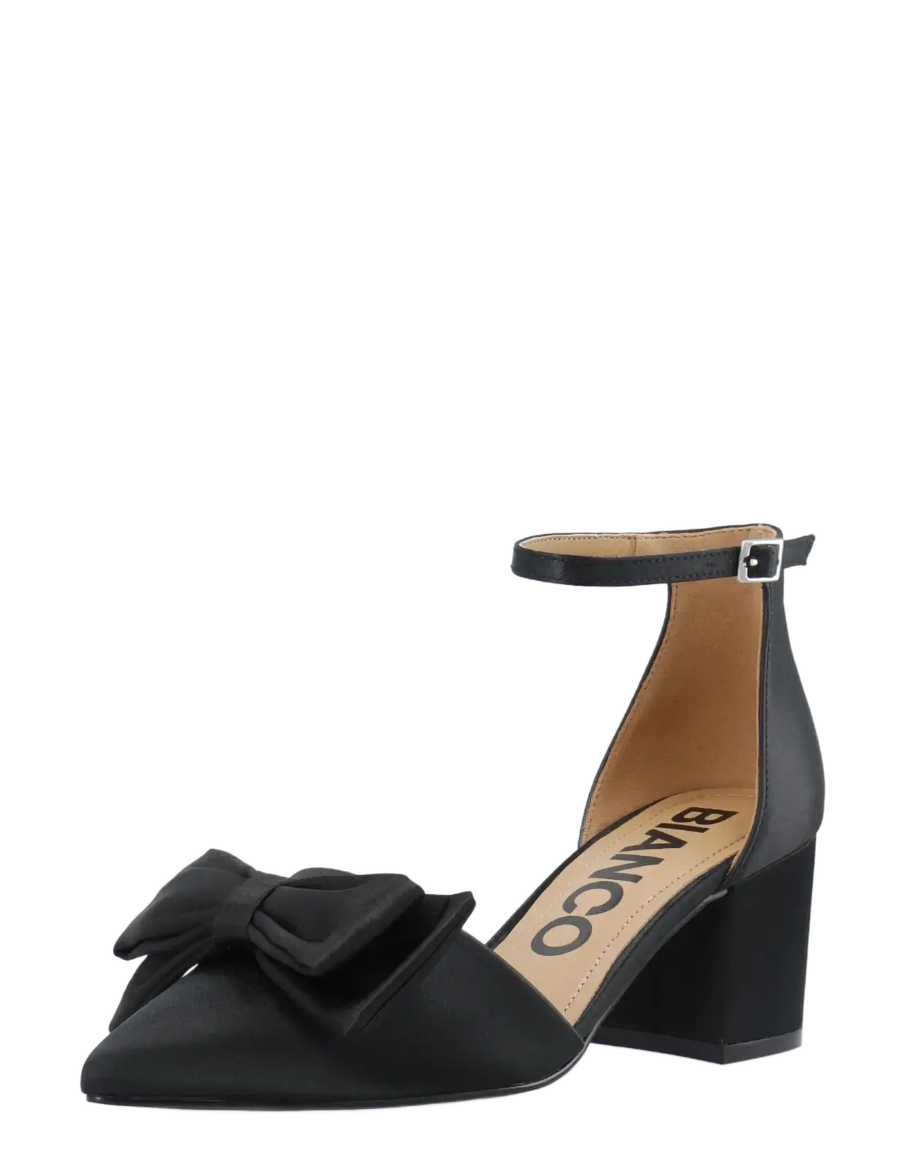 Bianco BIADEVIVED Pump Bow Satin - Shoes - BLACK / black