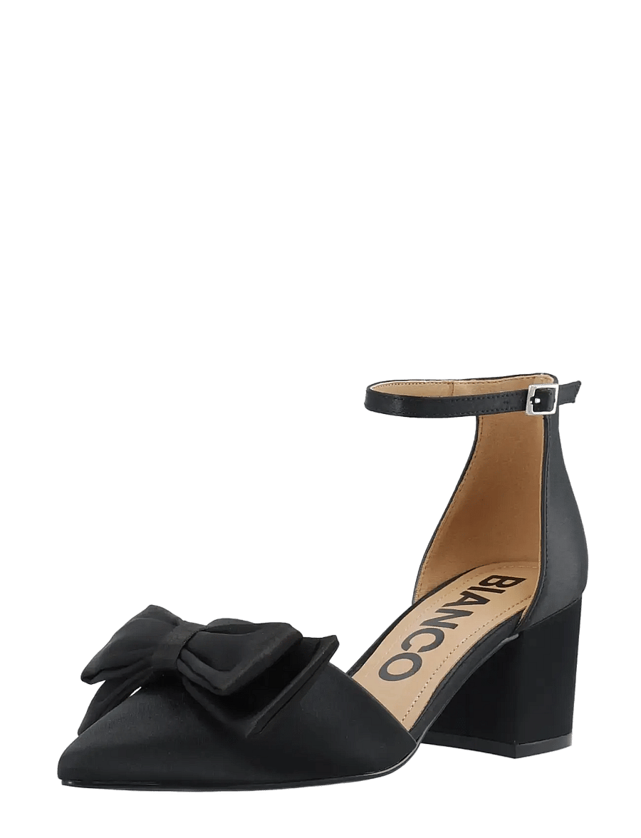 Bianco - BIADEVIVED Pump Bow Satin - pumps - black - 0