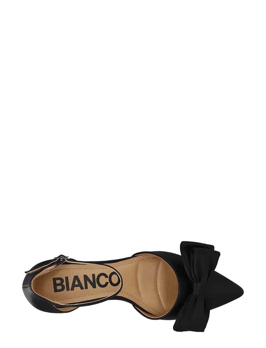 Bianco - BIADEVIVED Pump Bow Satin - pumps - black - 4