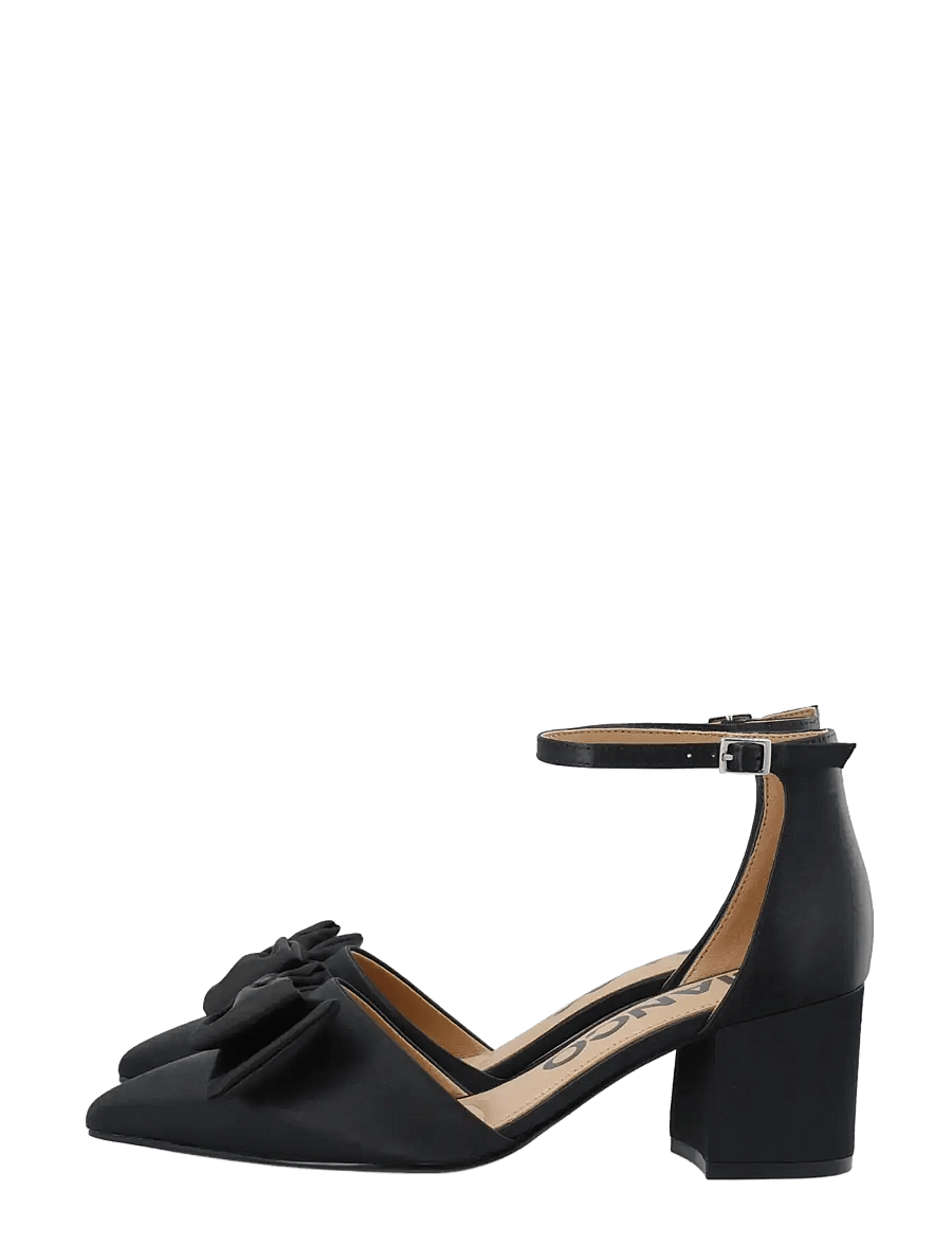 Bianco - BIADEVIVED Pump Bow Satin - pumps - black - 5