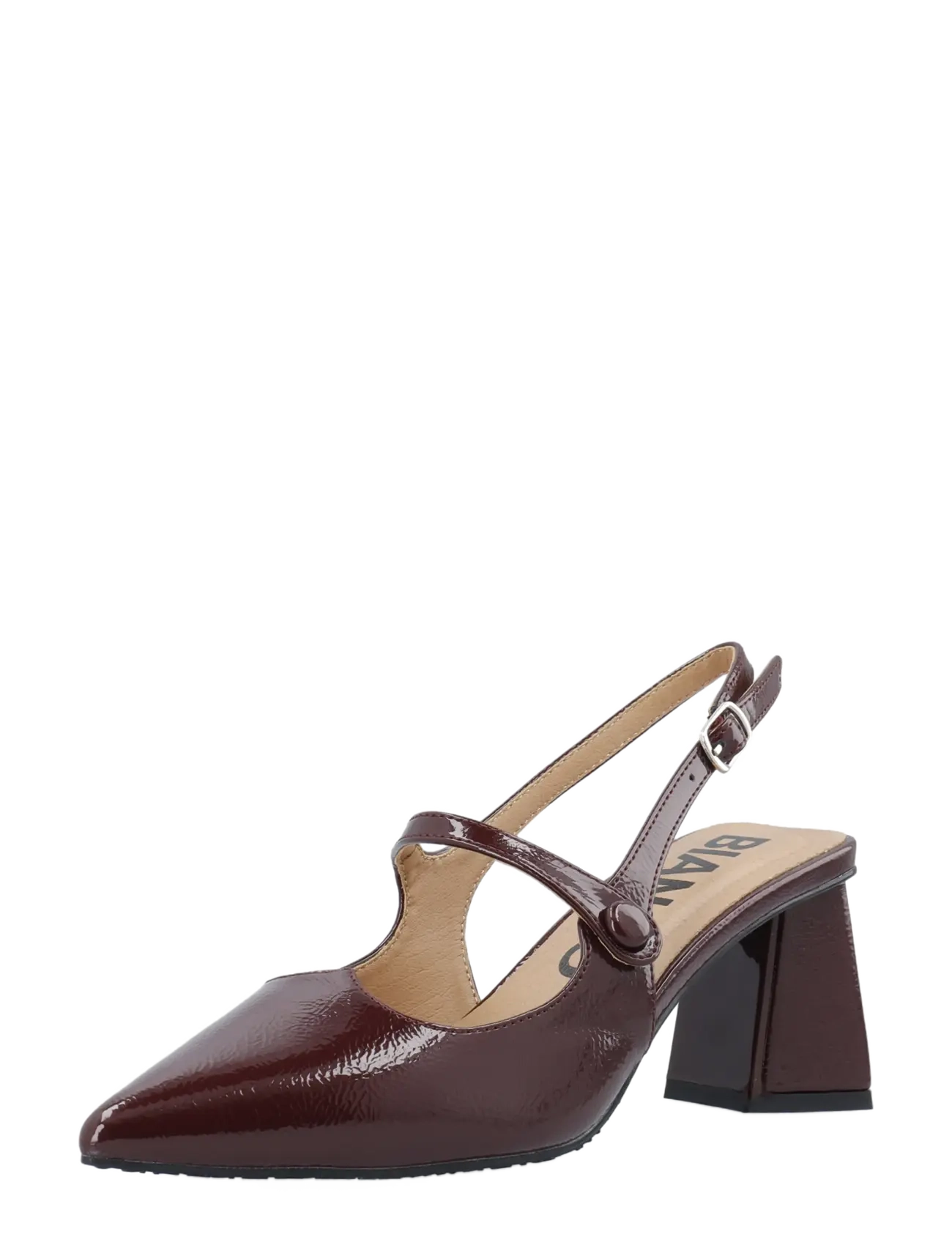 Bianco BIAMARALYN Heart Mary Jane Slingback Faux Leather - Mary Jane skor - BURGUNDY PATENT / burgundy
