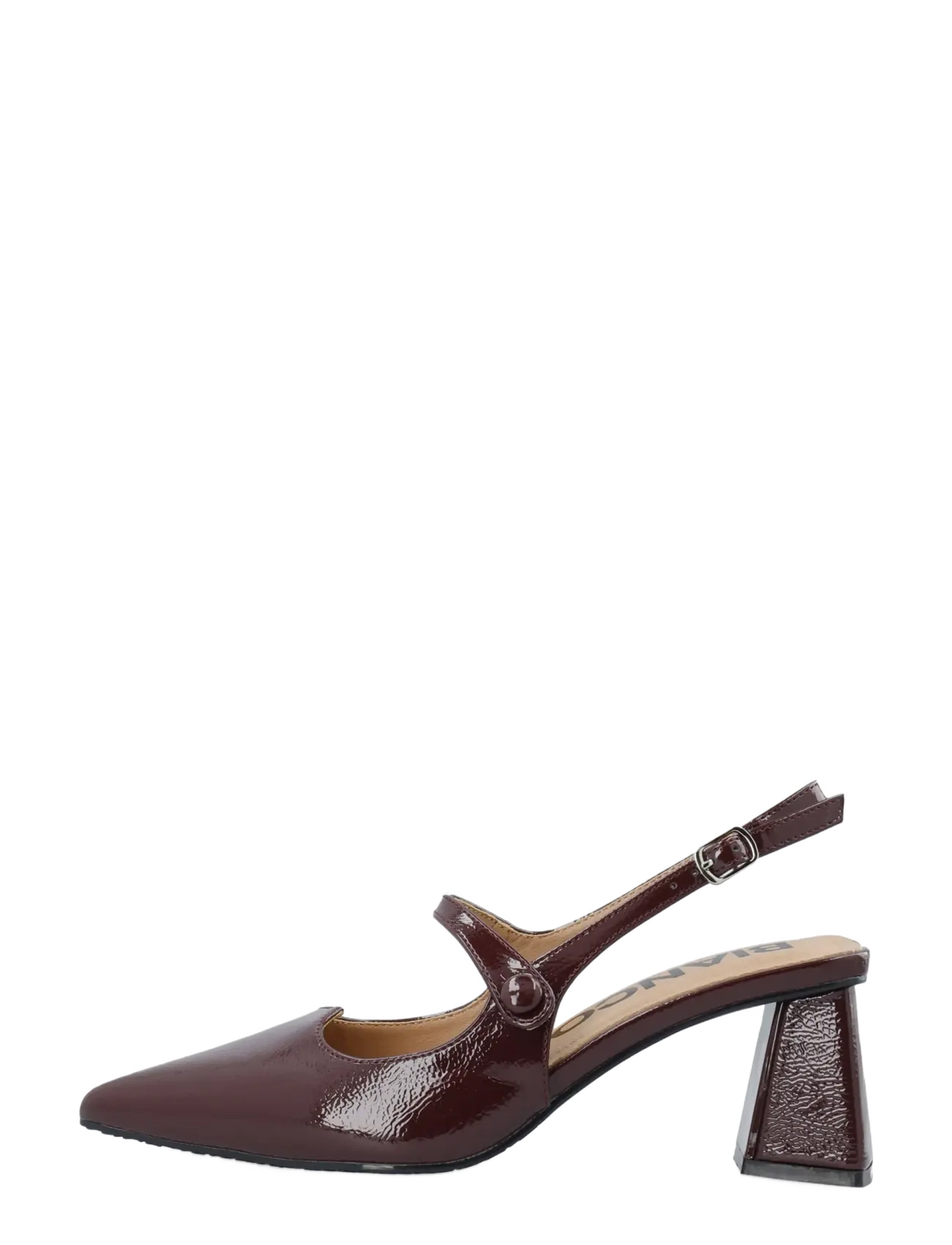 Bianco - BIAMARALYN Heart Mary Jane Slingback Faux Leather - burgundy patent - 1