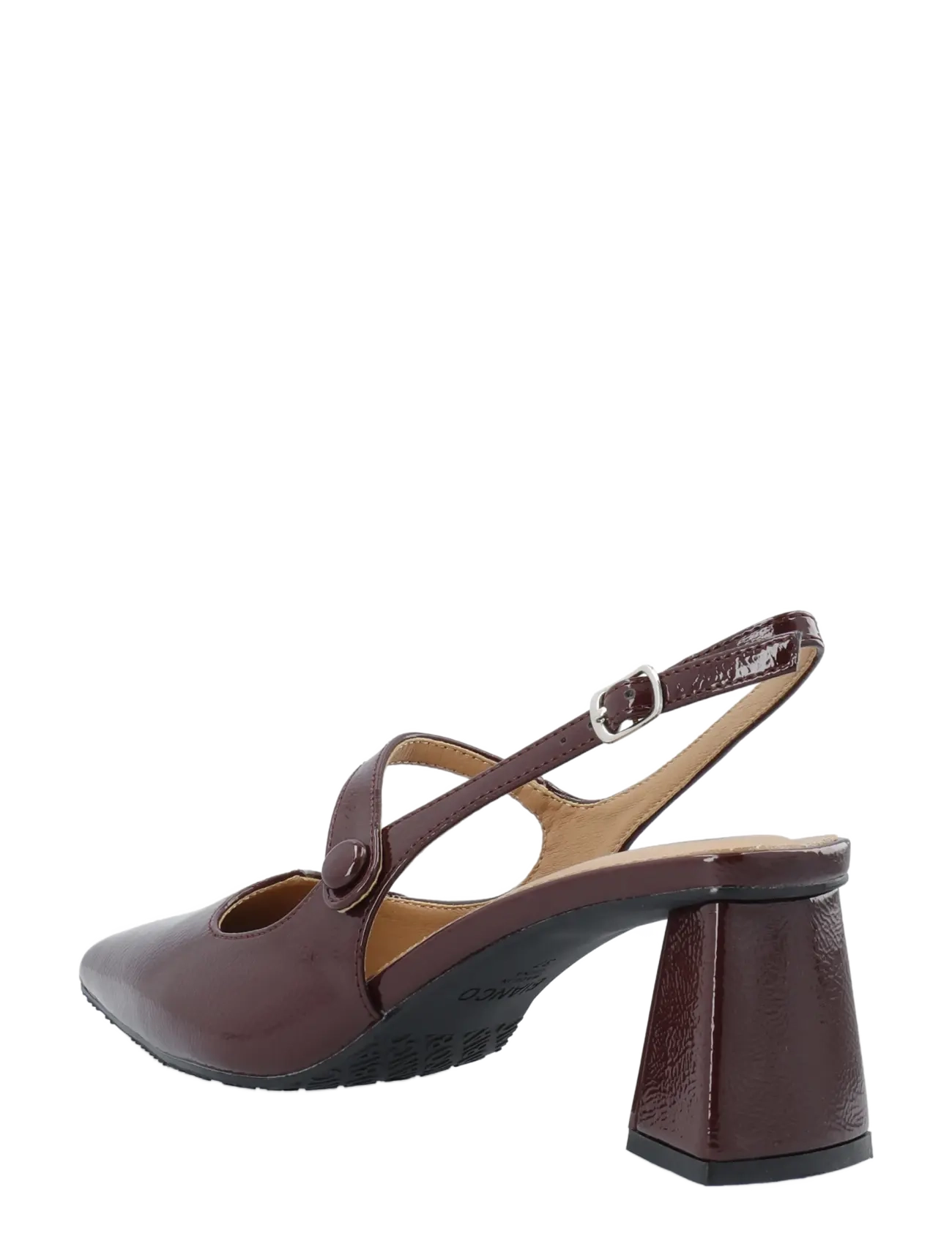 Bianco - BIAMARALYN Heart Mary Jane Slingback Faux Leather - burgundy patent - 2