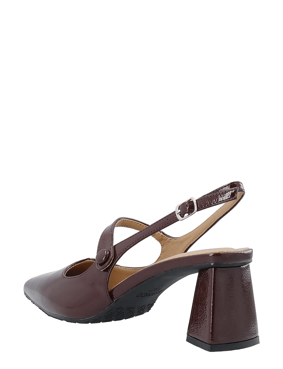 Bianco - BIAMARALYN Heart Mary Jane Slingback Faux Leather - slingbacks mit absatz - burgundy patent - 2