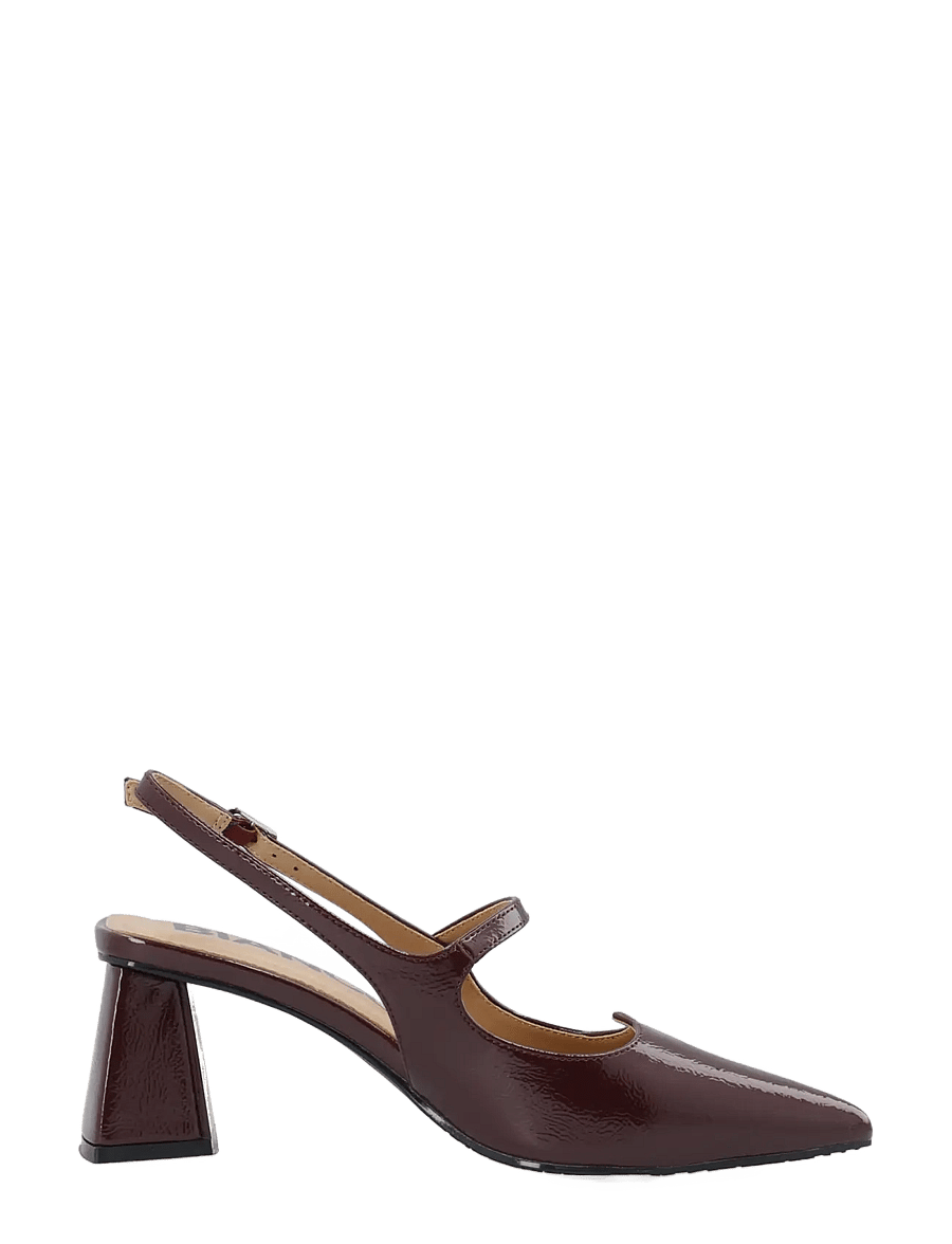 Bianco - BIAMARALYN Heart Mary Jane Slingback Faux Leather - slingbacks mit absatz - burgundy patent - 3