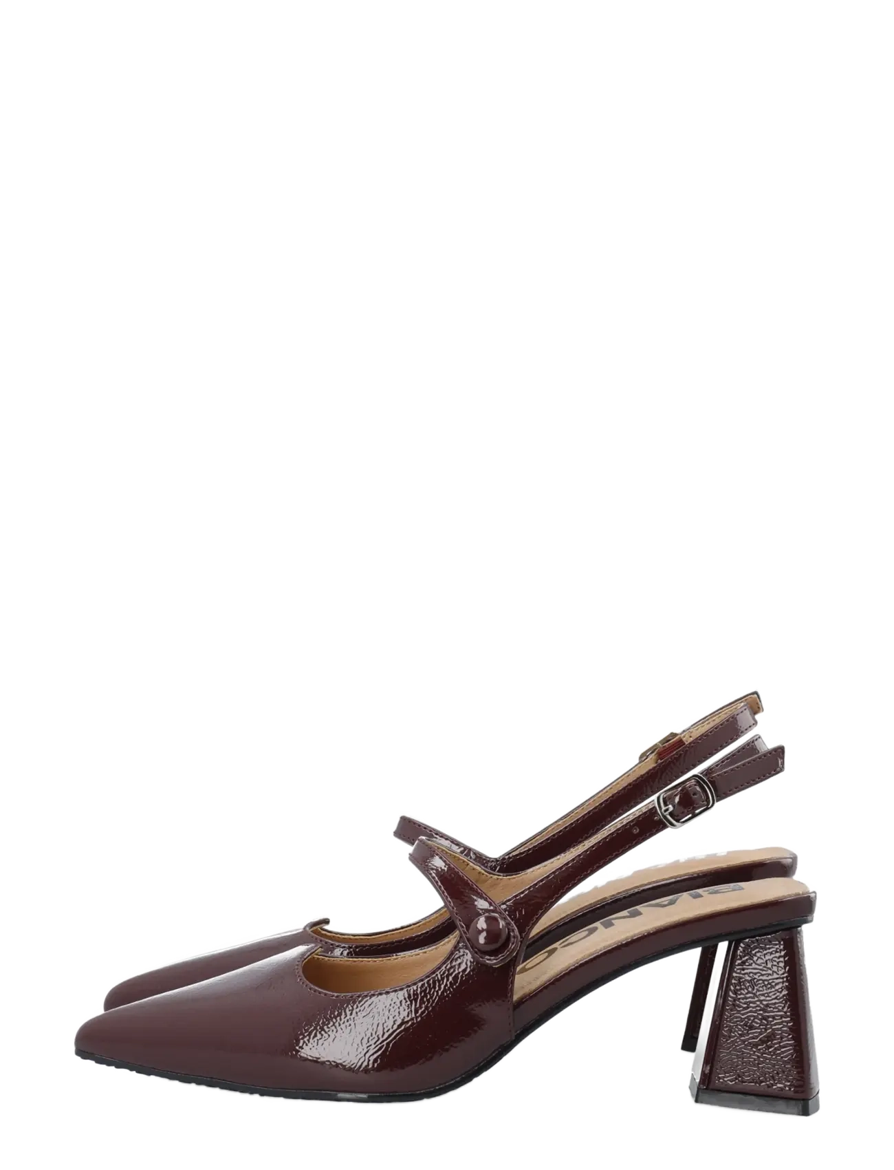 Bianco - BIAMARALYN Heart Mary Jane Slingback Faux Leather - burgundy patent - 5