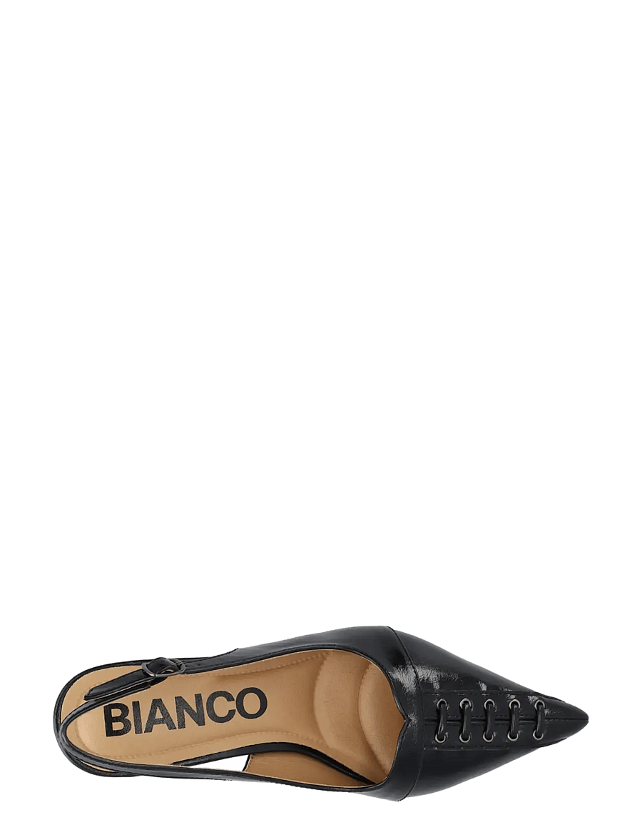 Bianco - BIAKRISTIN Lace Up Slingback Faux Leather - black pratia - 4
