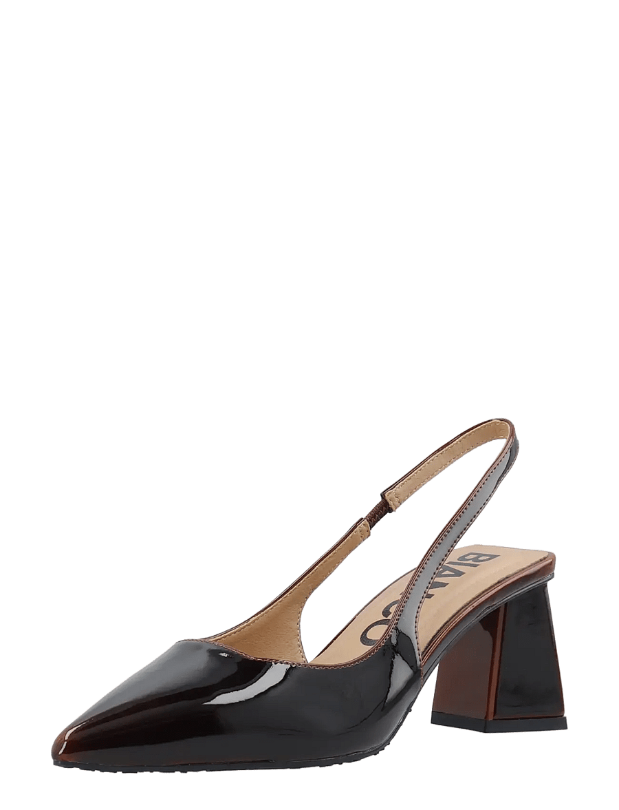 Bianco - BIAMARALYN Slingback Pull Up Patent - brown pull up patent - 0