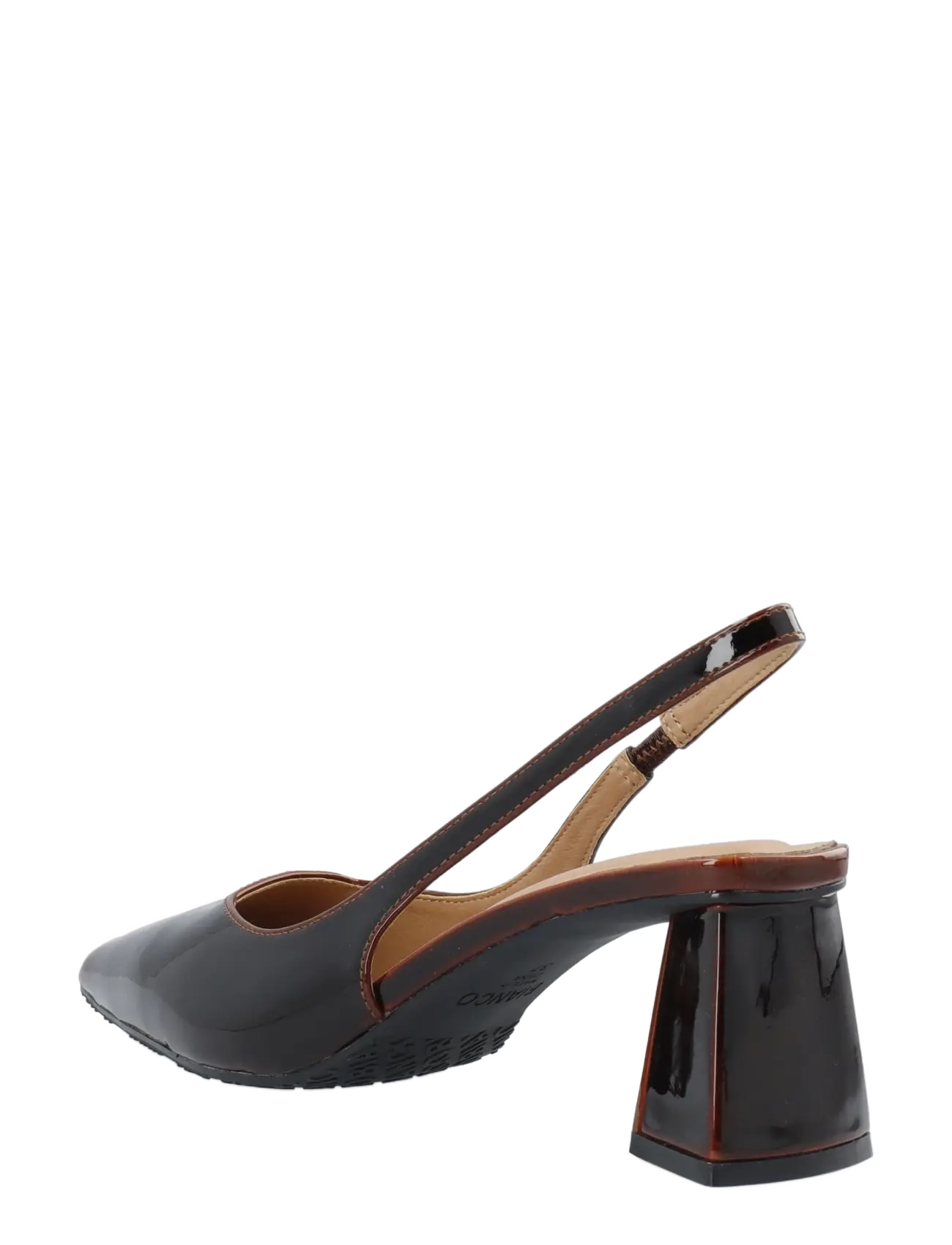 Bianco - BIAMARALYN Slingback Pull Up Patent - brown pull up patent - 2