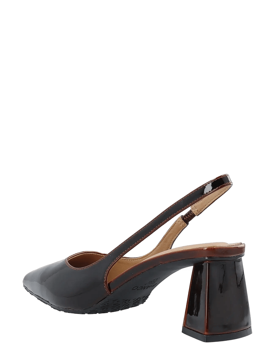 Bianco - BIAMARALYN Slingback Pull Up Patent - brown pull up patent - 2