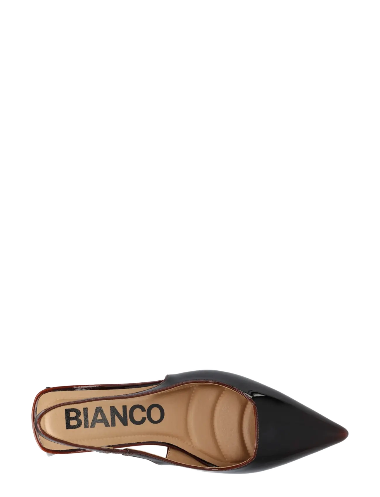 Bianco - BIAMARALYN Slingback Pull Up Patent - brown pull up patent - 4