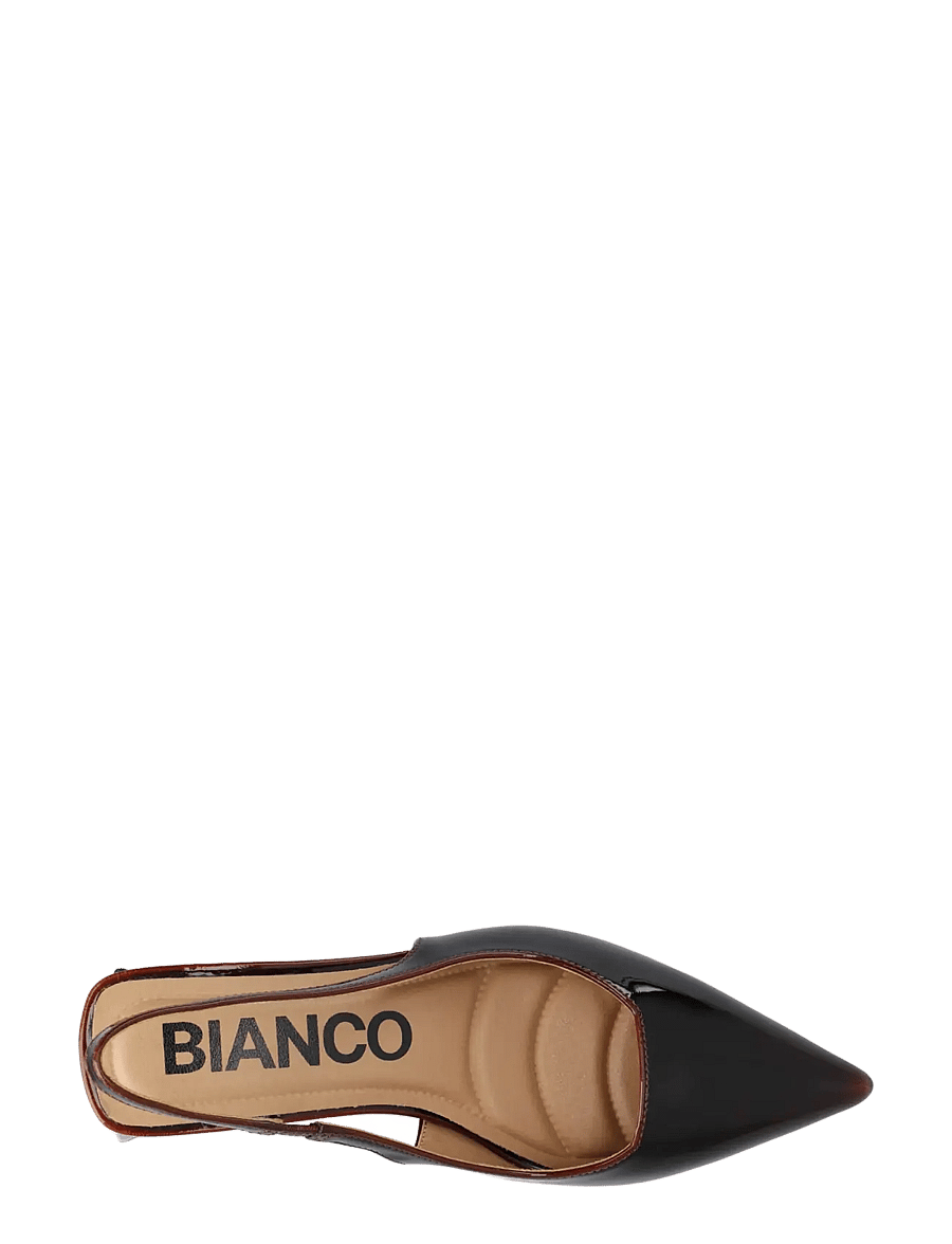 Bianco - BIAMARALYN Slingback Pull Up Patent - brown pull up patent - 4