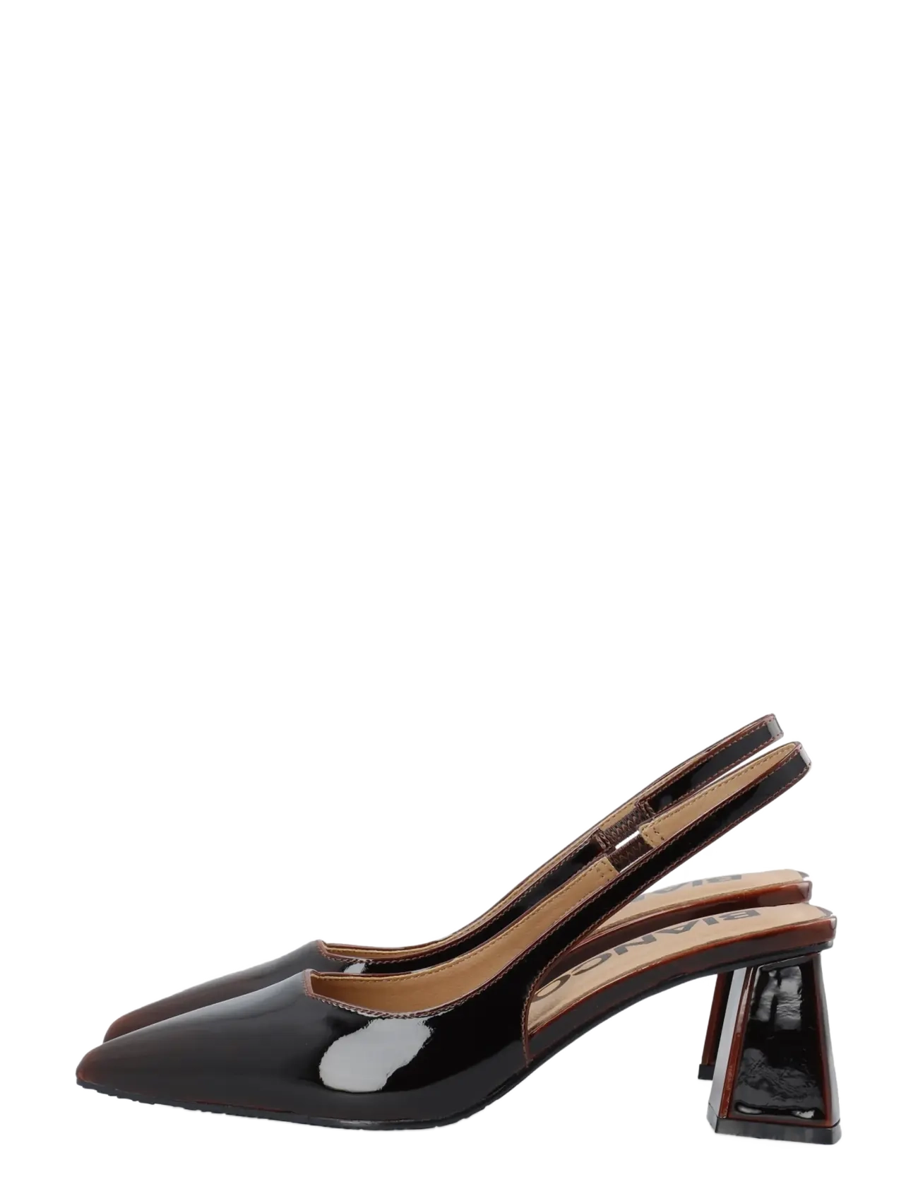 Bianco - BIAMARALYN Slingback Pull Up Patent - brown pull up patent - 5