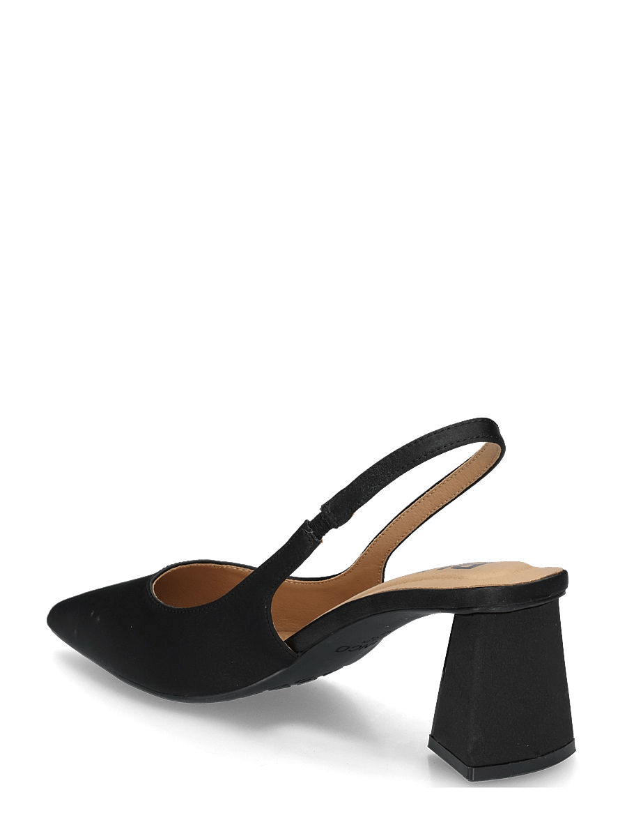 Bianco - BIAMARALYN Slingback Satin - högklackade slingbacks - black - 1