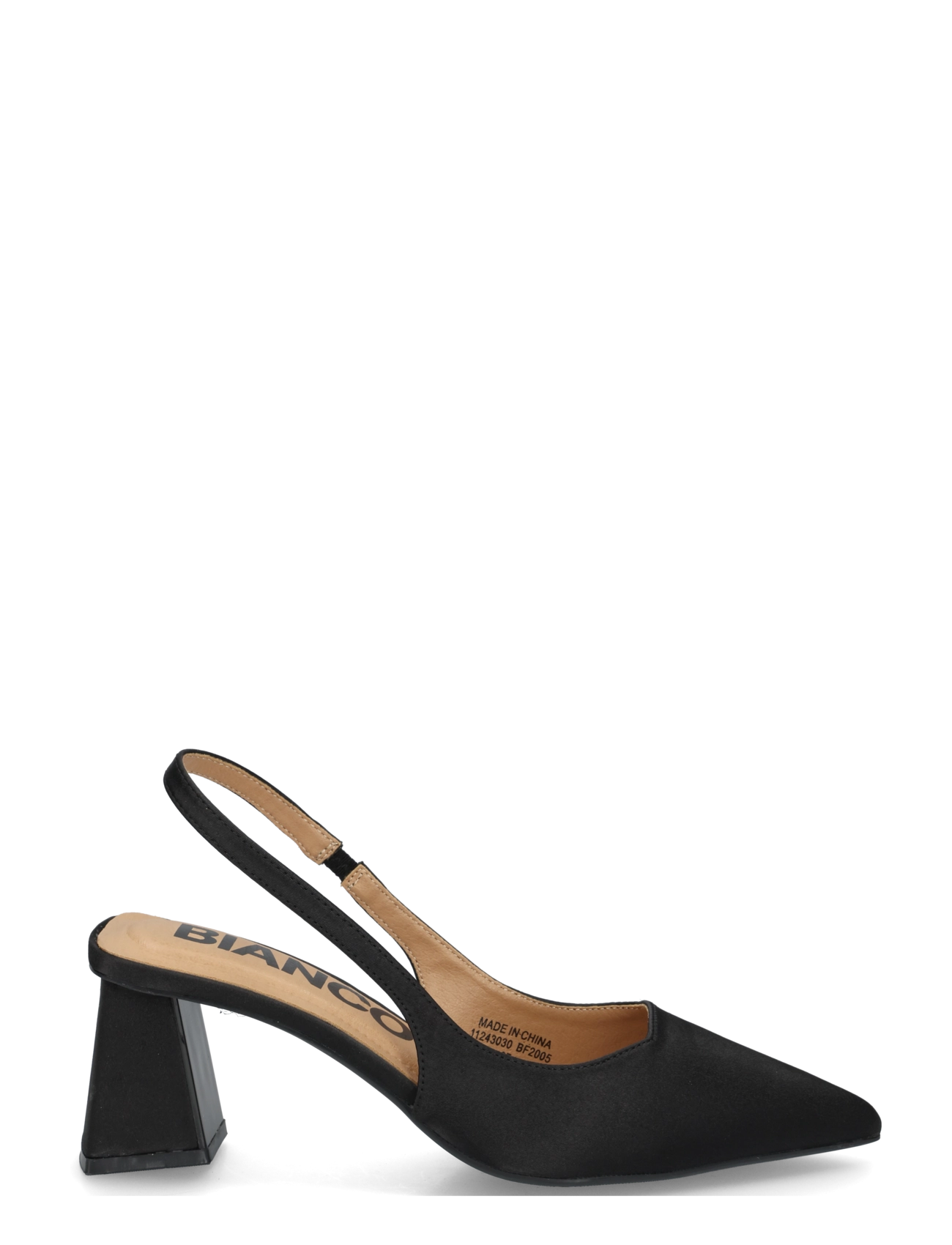 Bianco - BIAMARALYN Slingback Satin - black - 2