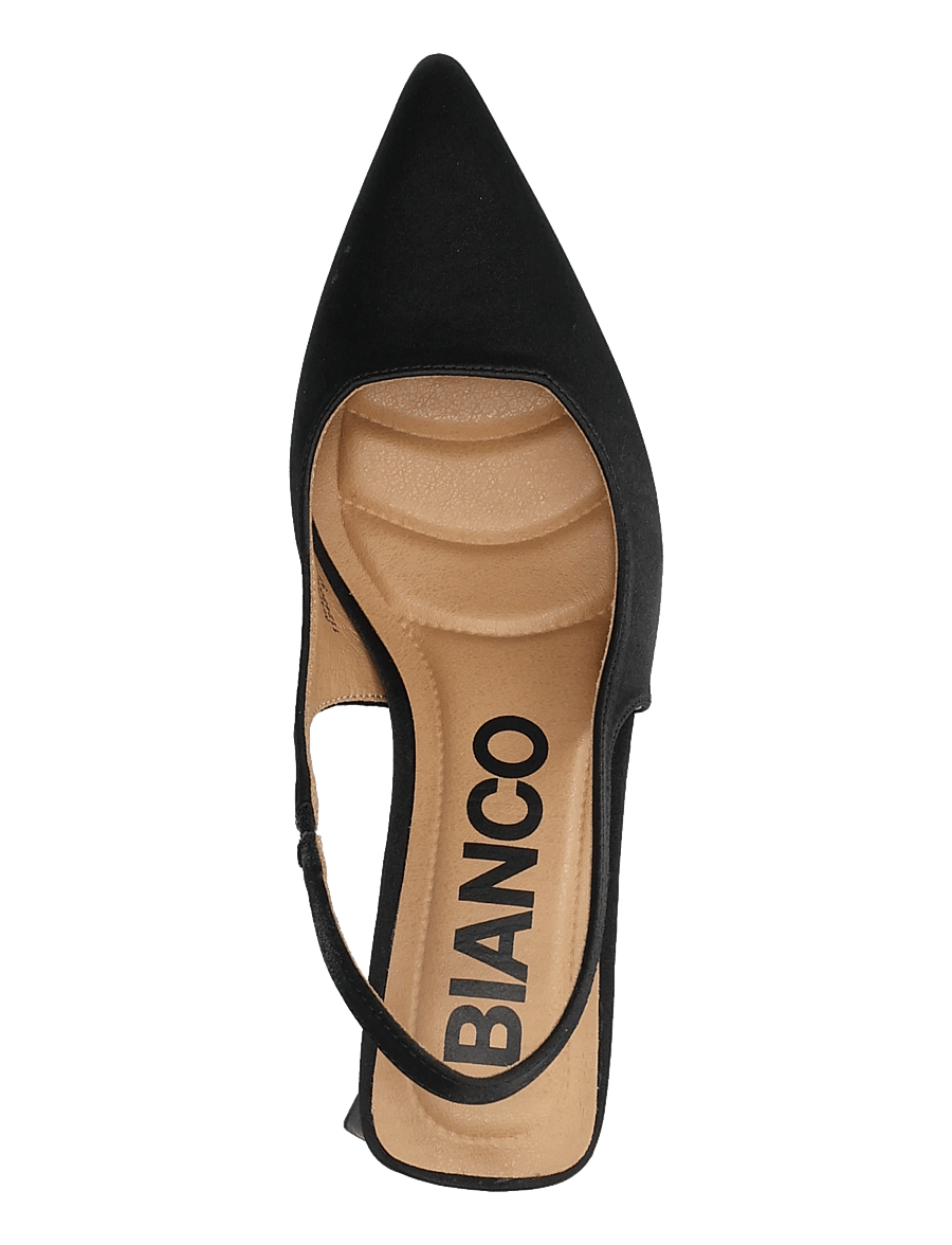 Bianco - BIAMARALYN Slingback Satin - högklackade slingbacks - black - 3