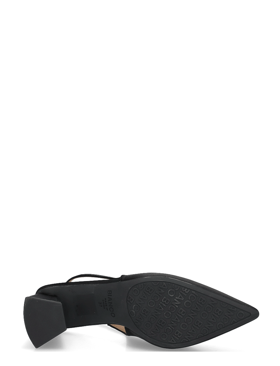 Bianco - BIAMARALYN Slingback Satin - högklackade slingbacks - black - 4