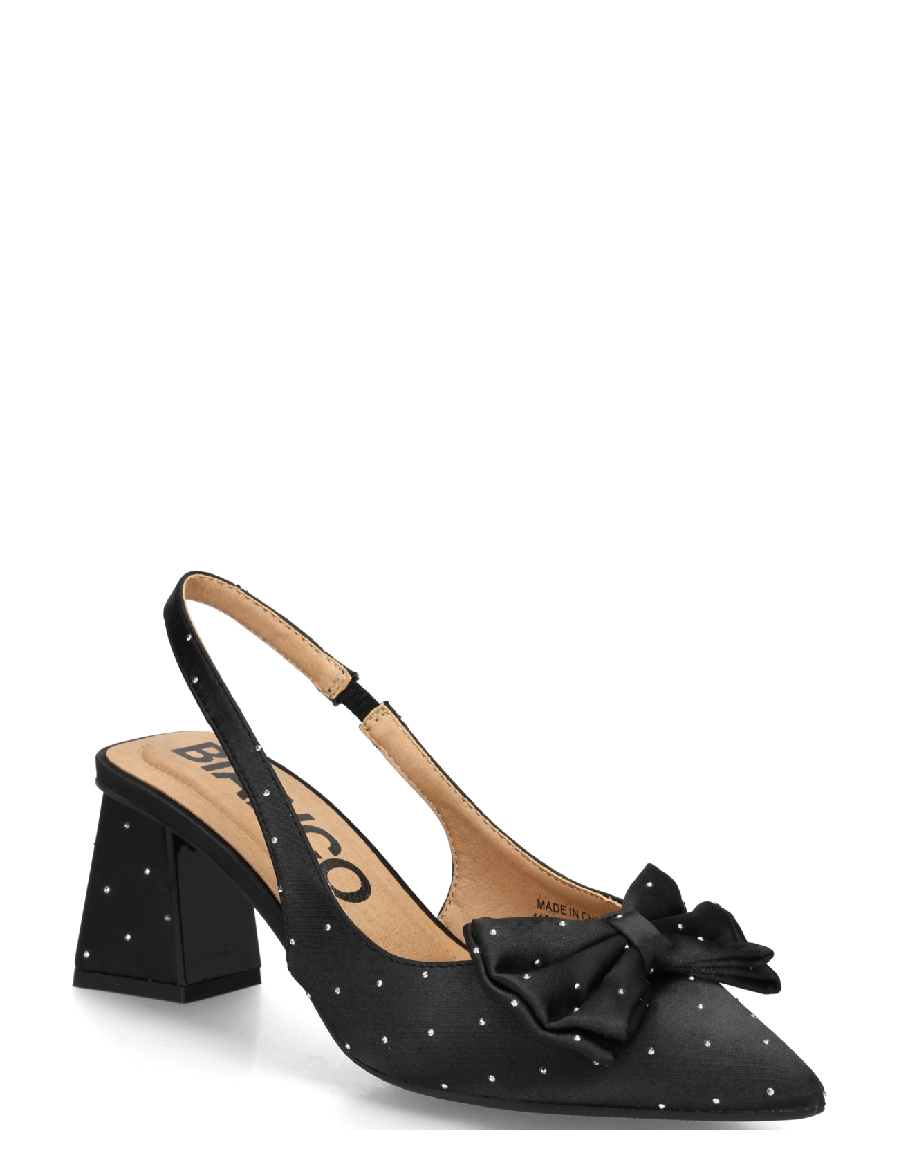 Biamaralyn Slingback Bow Rhinestone Satin
