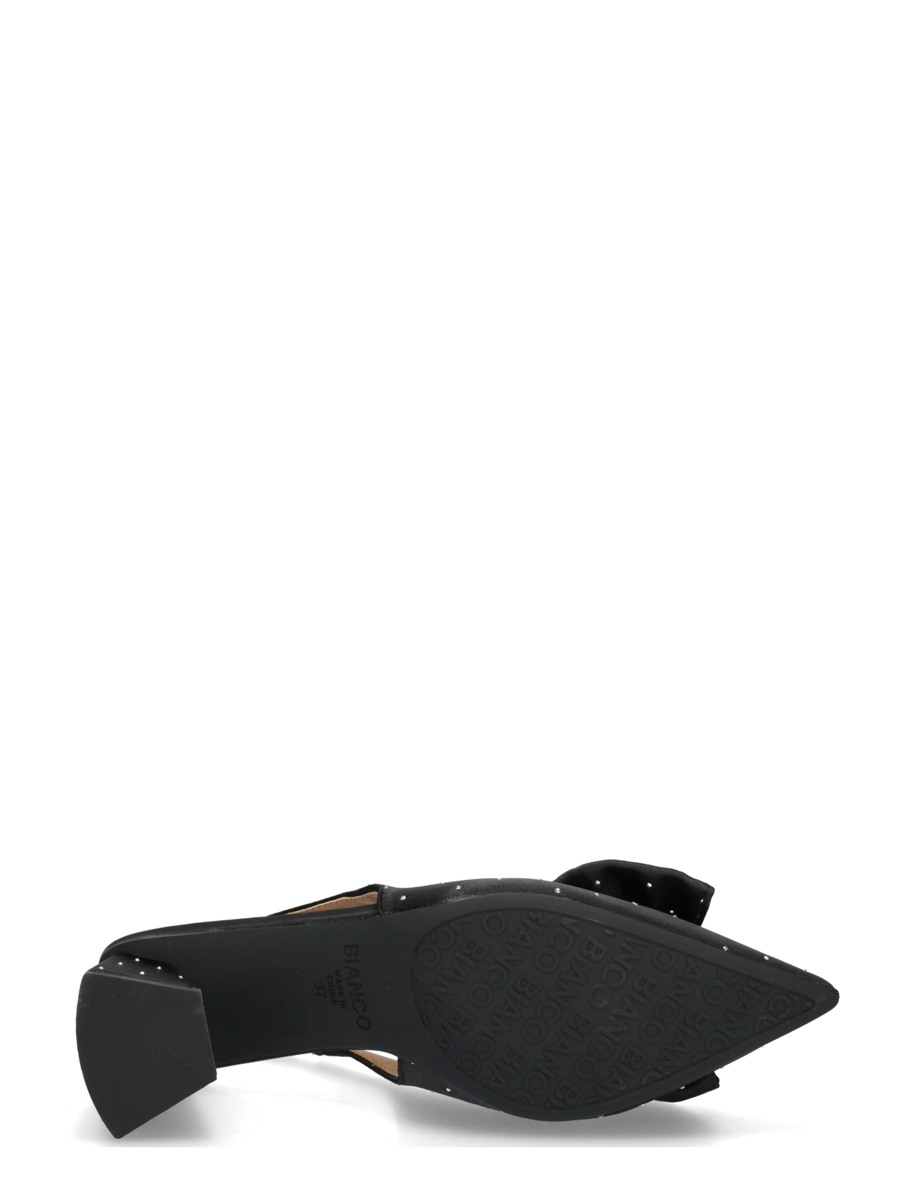 Bianco - BIAMARALYN Slingback Bow Rhinestone Satin - black - 4