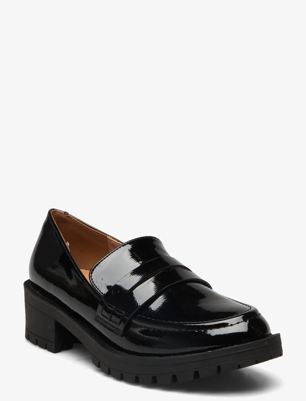 Black patent penny loafers sales