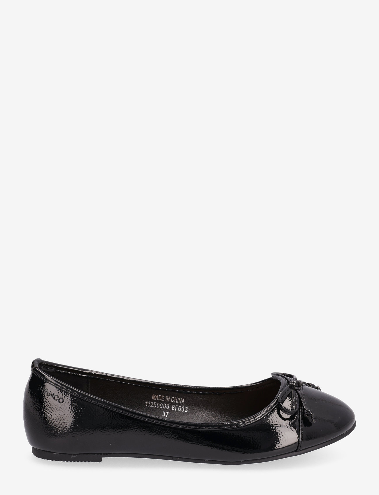 Bianco - BIACELINE Ballerina Toecap Patent - special occasions - black - 2