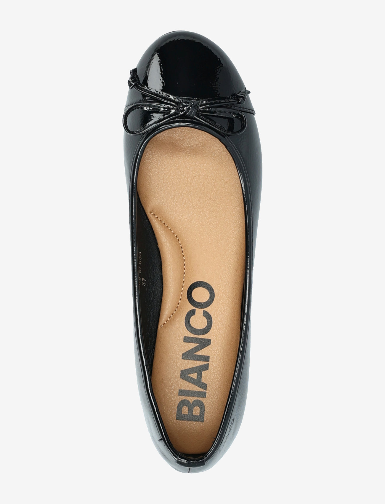 Bianco - BIACELINE Ballerina Toecap Patent - special occasions - black - 4