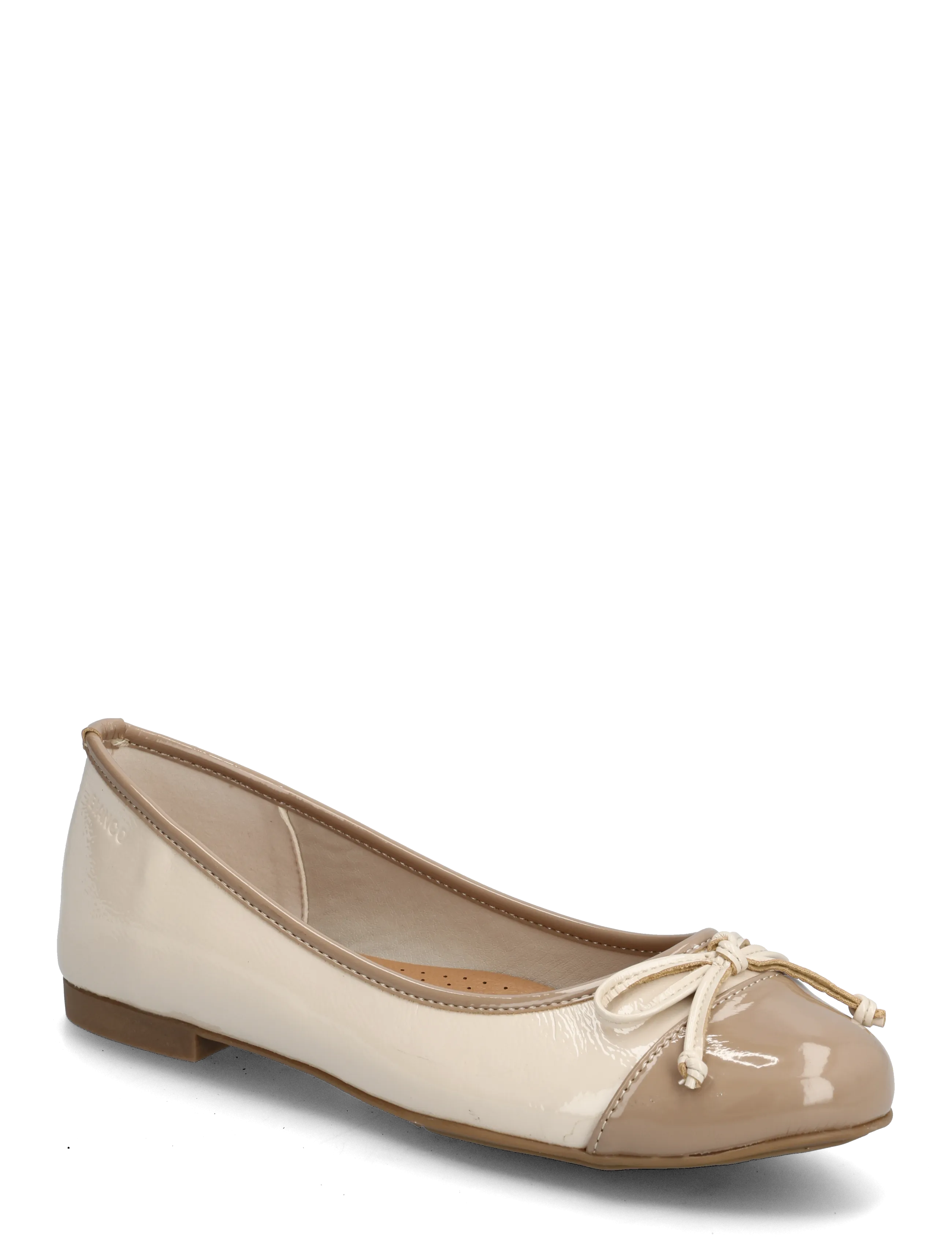 Bianco BIACELINE Ballerina Toecap Patent - Ballerinasko - OFF WHITE NOUGAT / cream
