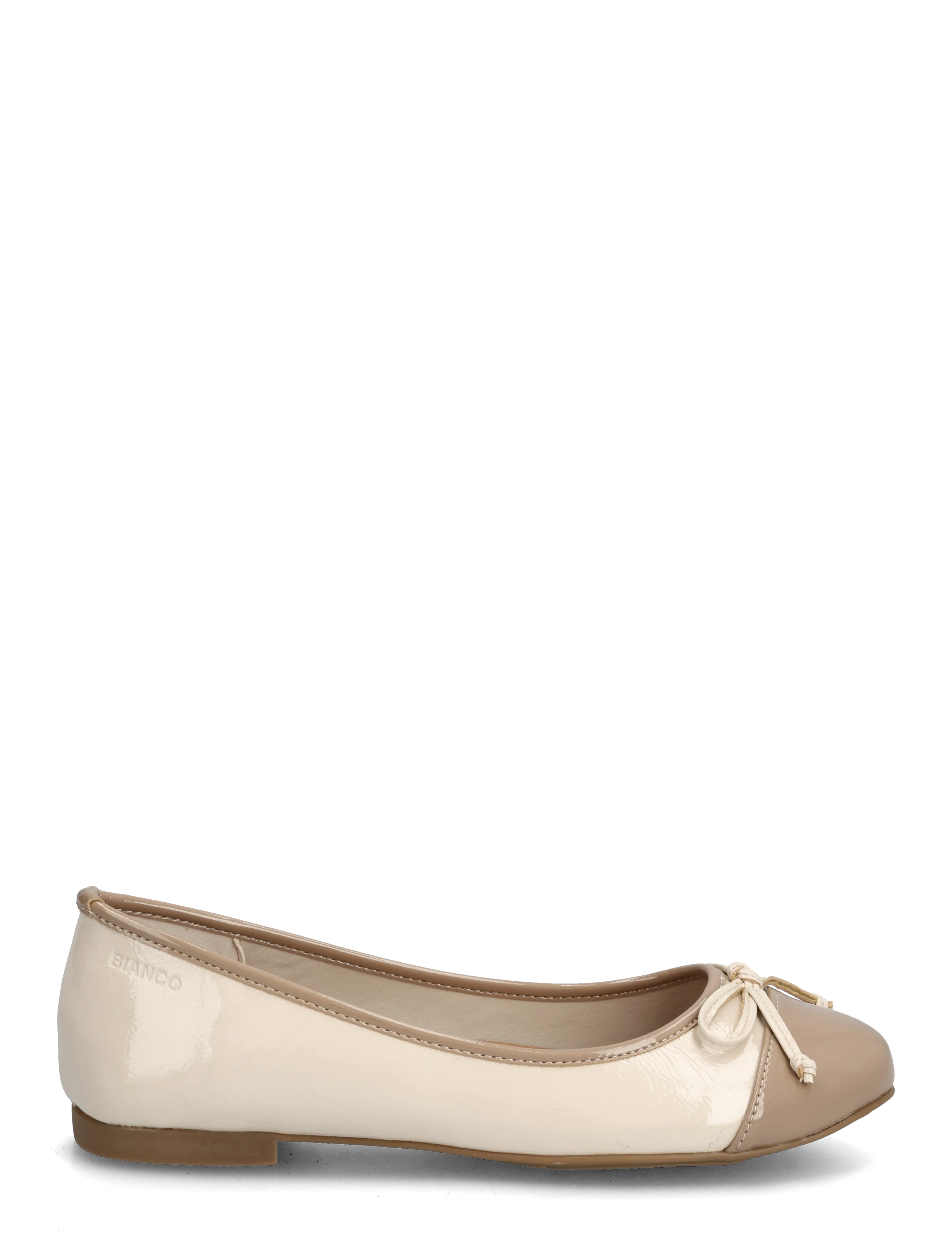 Bianco - BIACELINE Ballerina Toecap Patent - særlige begivenheder - off white nougat - 1