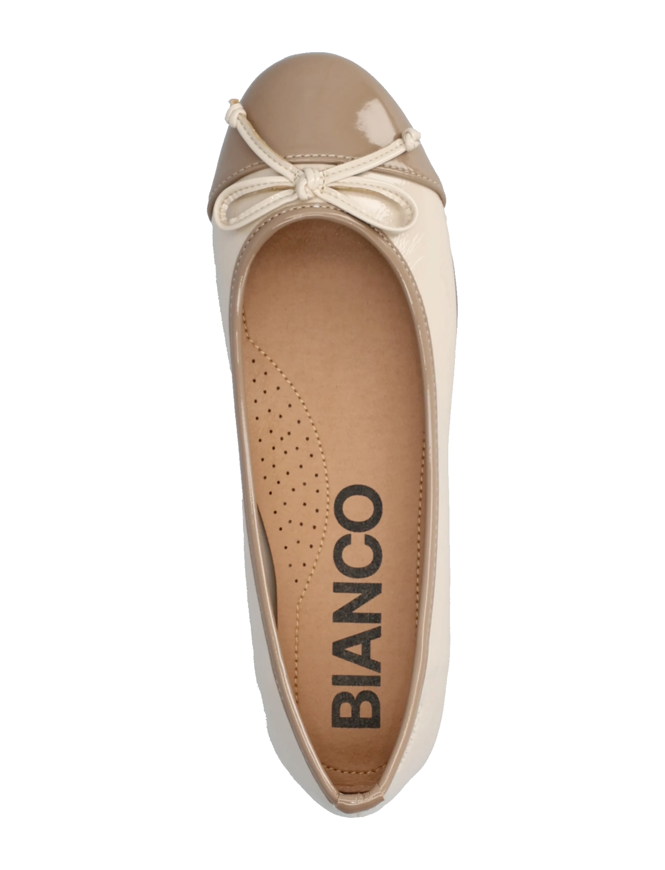 Bianco - BIACELINE Ballerina Toecap Patent - særlige begivenheder - off white nougat - 3