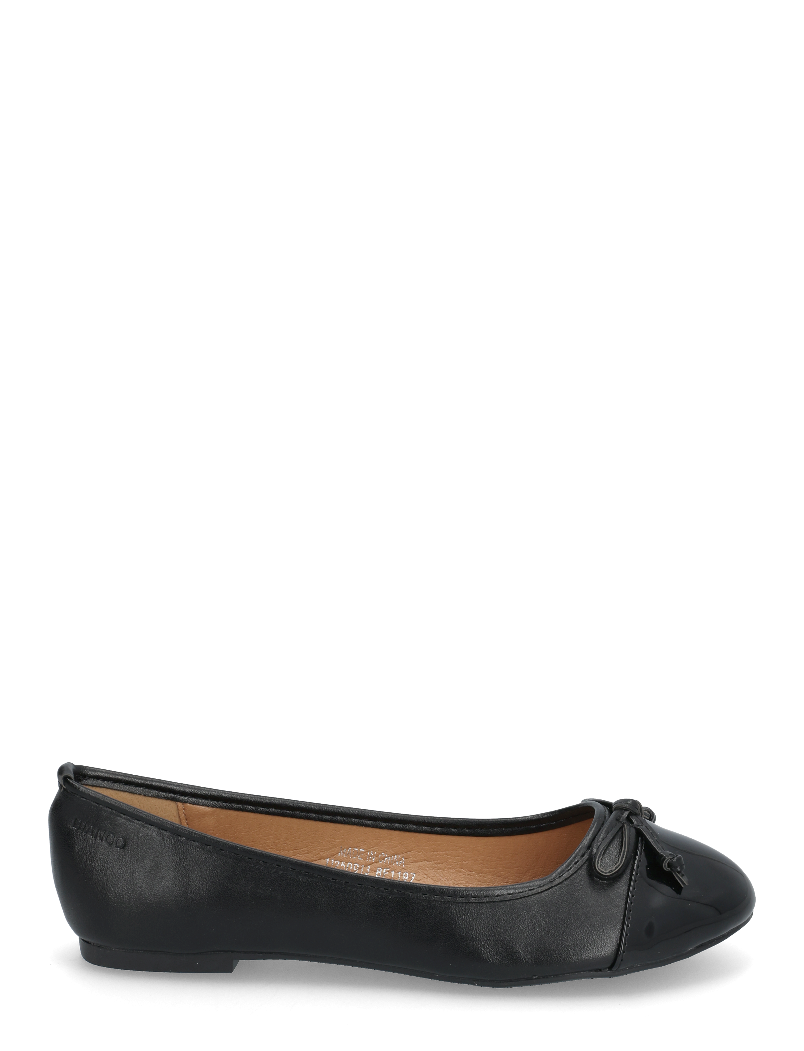 Bianco - BIACELINE Ballerina Toecap Faux Leather - black/black patent - 1