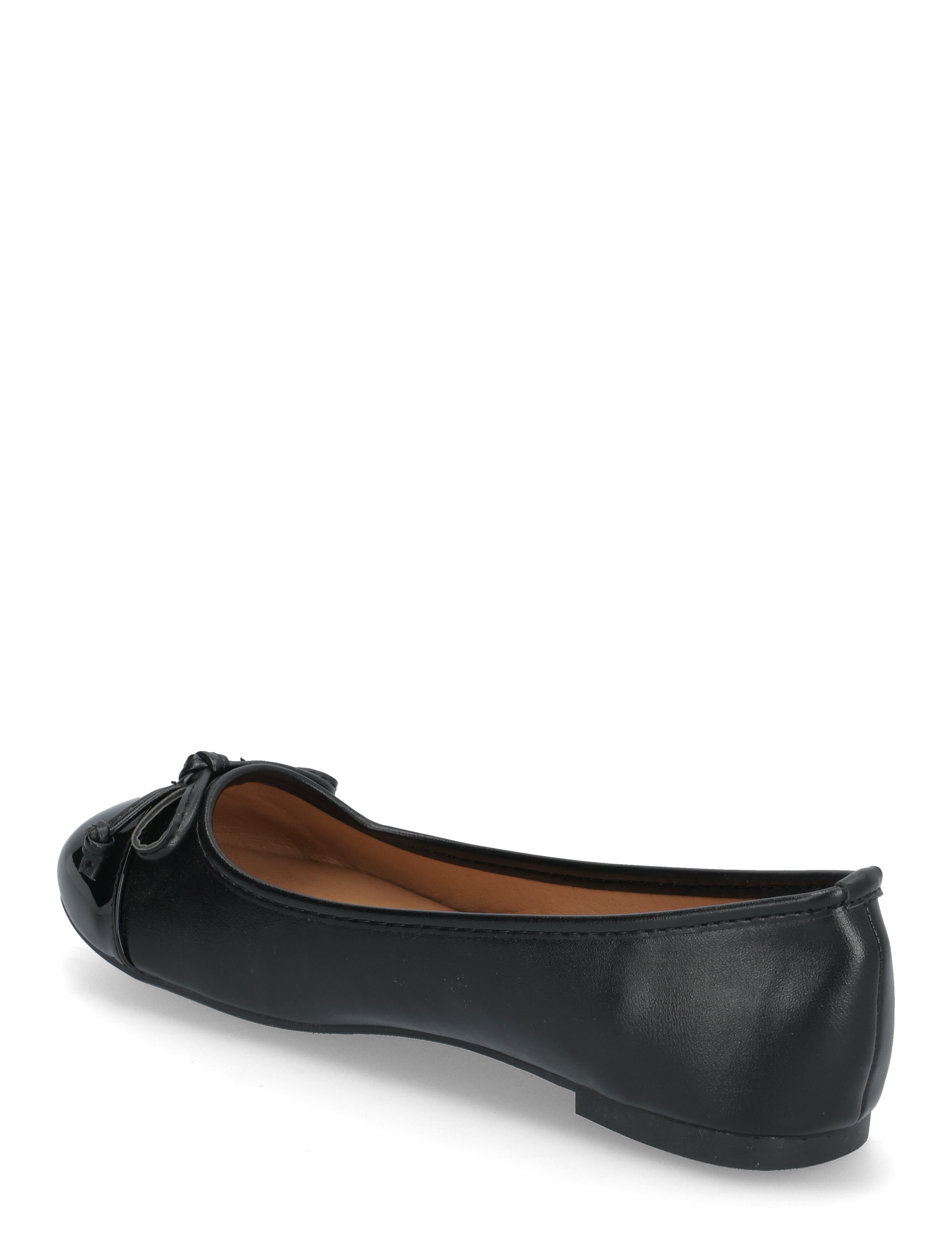 Bianco - BIACELINE Ballerina Toecap Faux Leather - black/black patent - 2