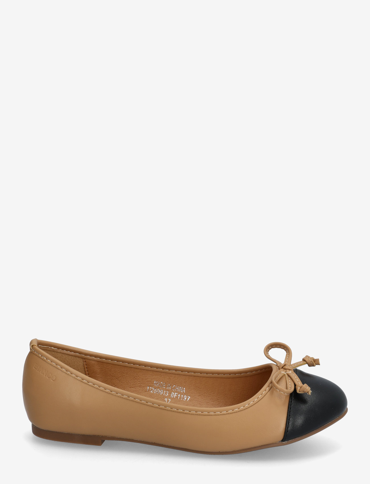 Bianco - BIACELINE Ballerina Toecap Faux Leather - særlige begivenheder - nude/black - 1