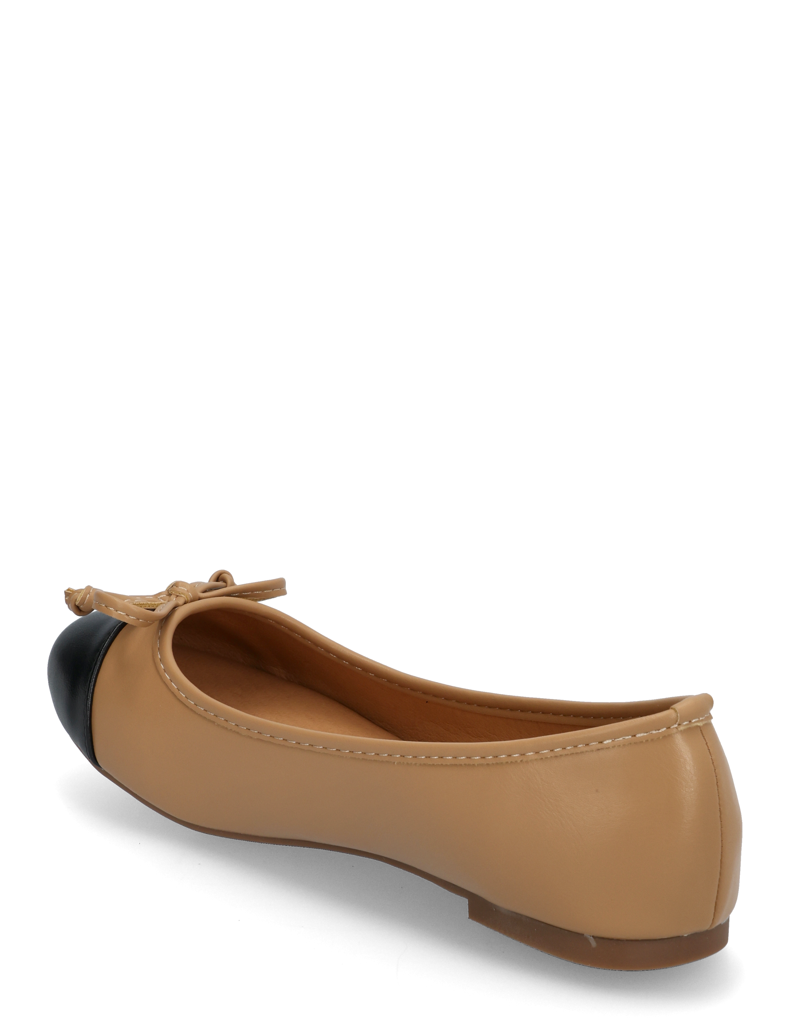 Bianco - BIACELINE Ballerina Toecap Faux Leather - nude/black - 2