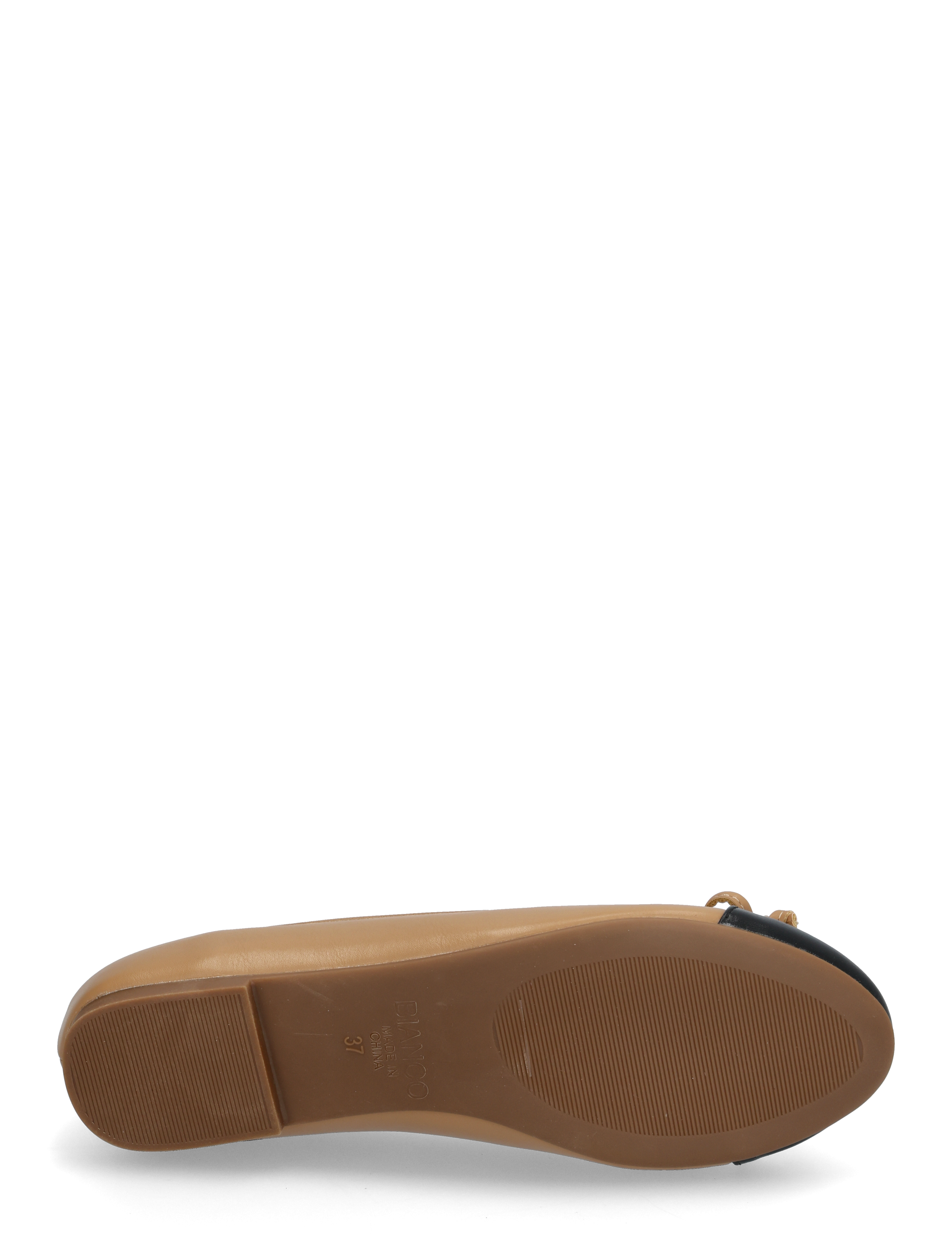 Bianco - BIACELINE Ballerina Toecap Faux Leather - nude/black - 4